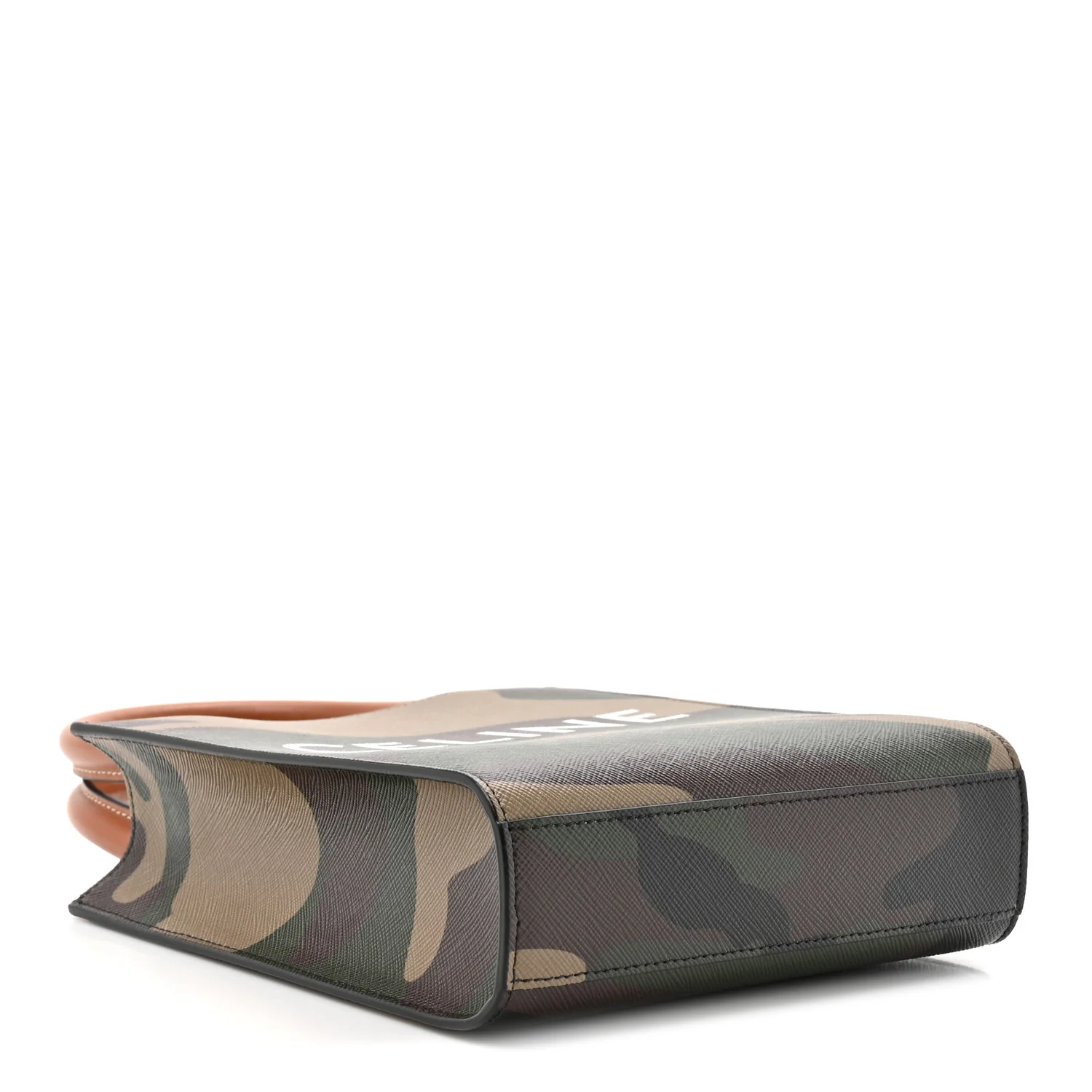 Canvas Calfskin Mini Vertical Cabas Khaki - Image 4