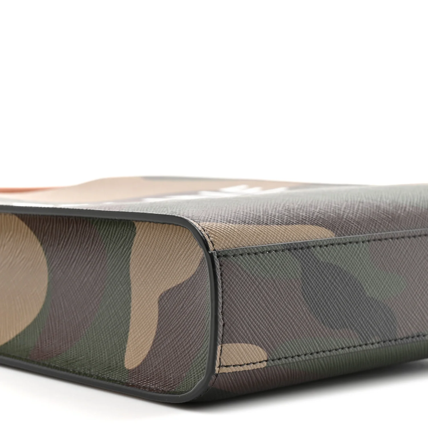 Canvas Calfskin Mini Vertical Cabas Khaki - Image 9