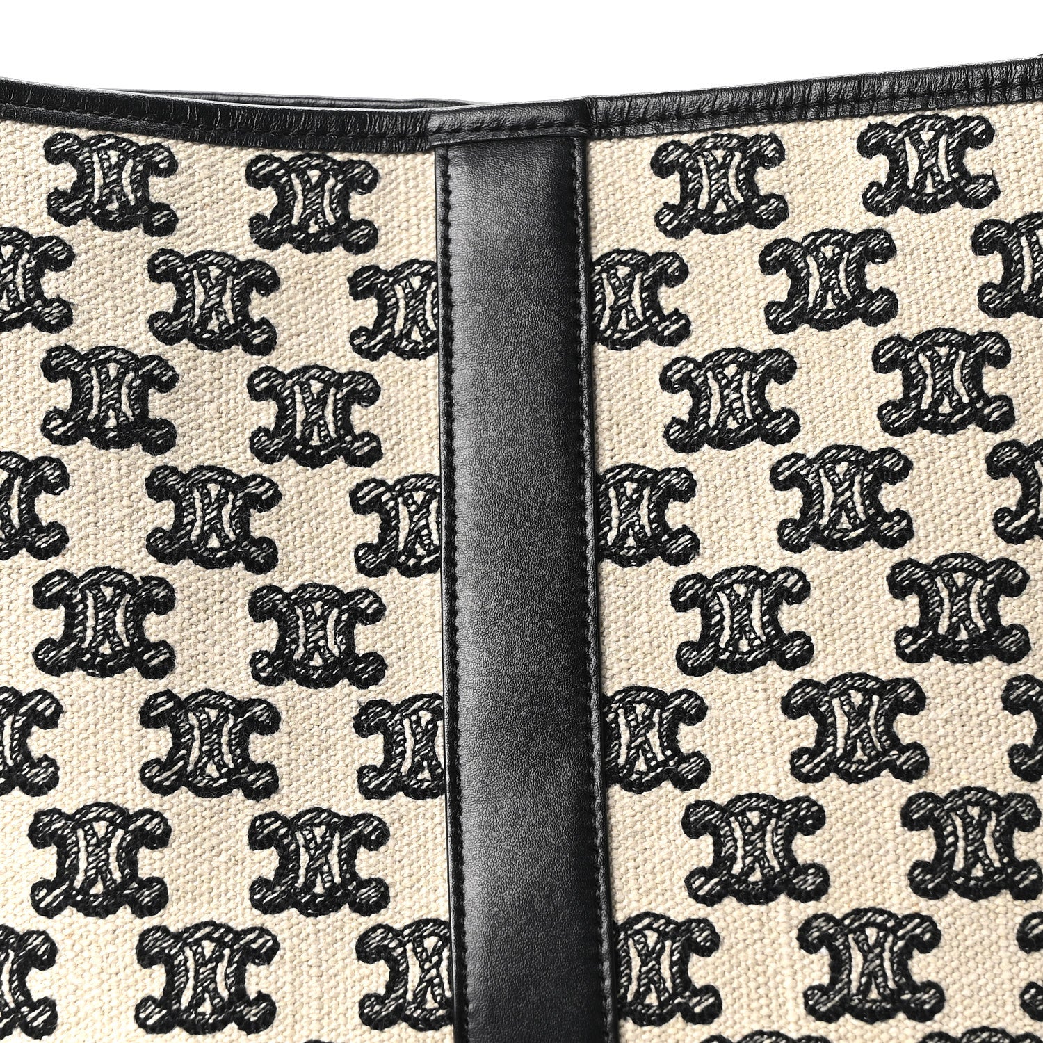Canvas Calfskin Triomphe Embroidered Small Bucket Bag - Image 8