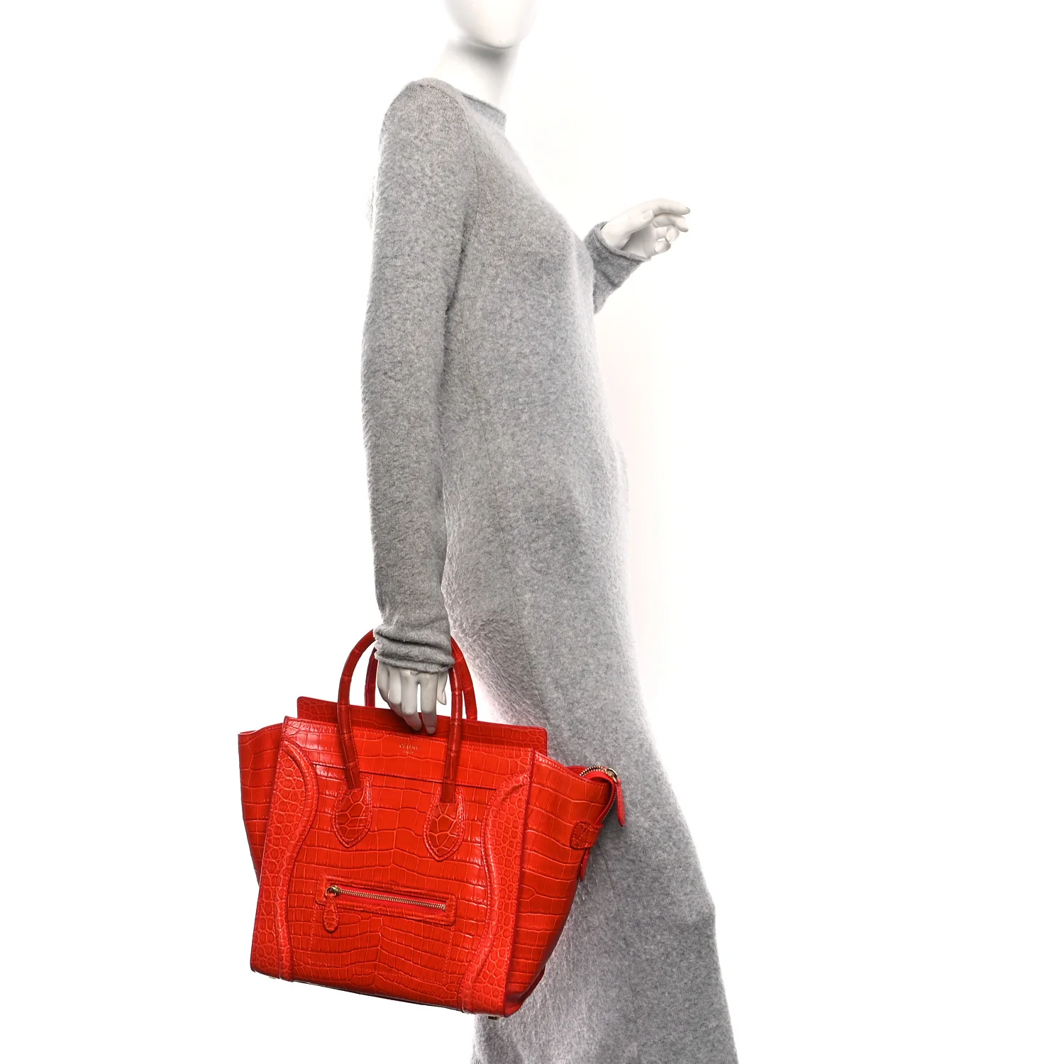 Crocodile Mini Luggage Vermillion - Image 2