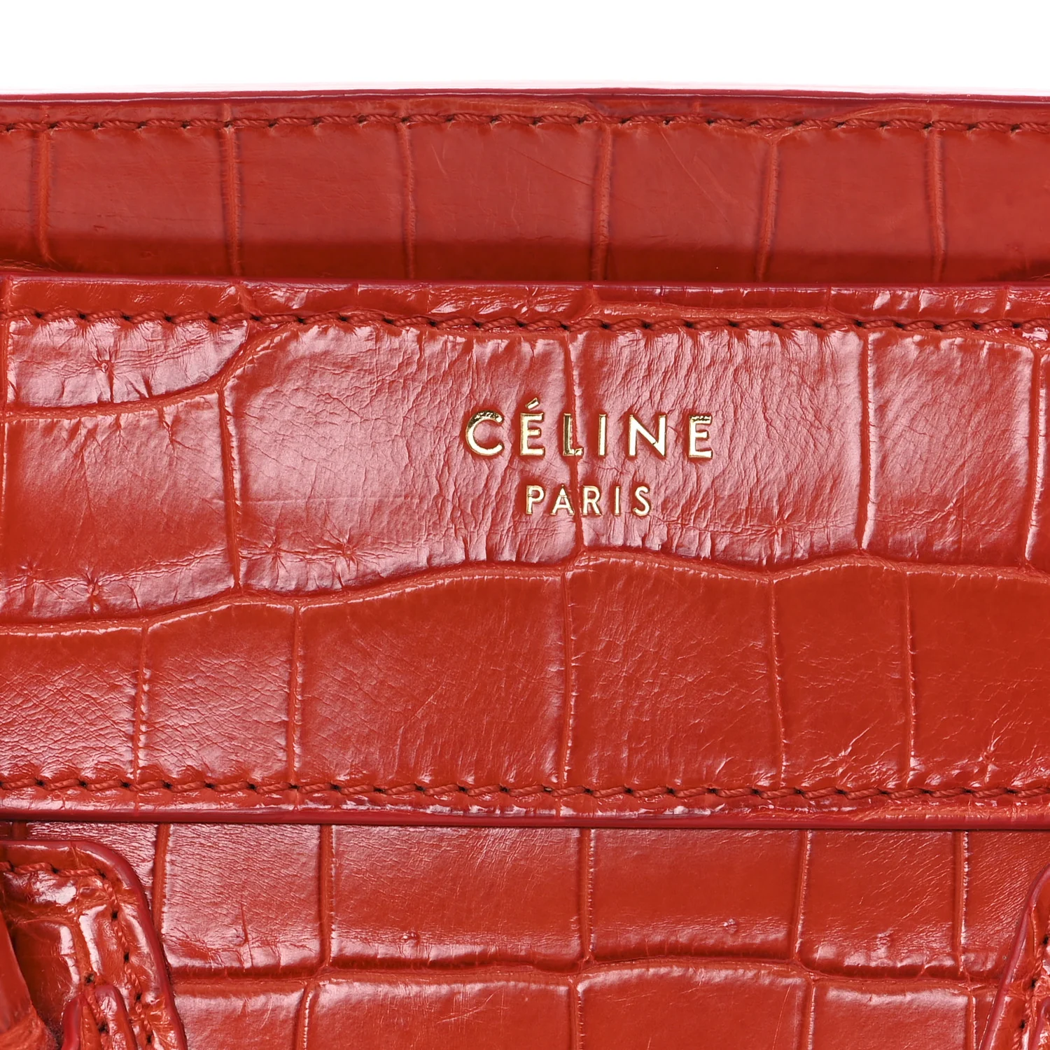 Crocodile Mini Luggage Vermillion - Image 7