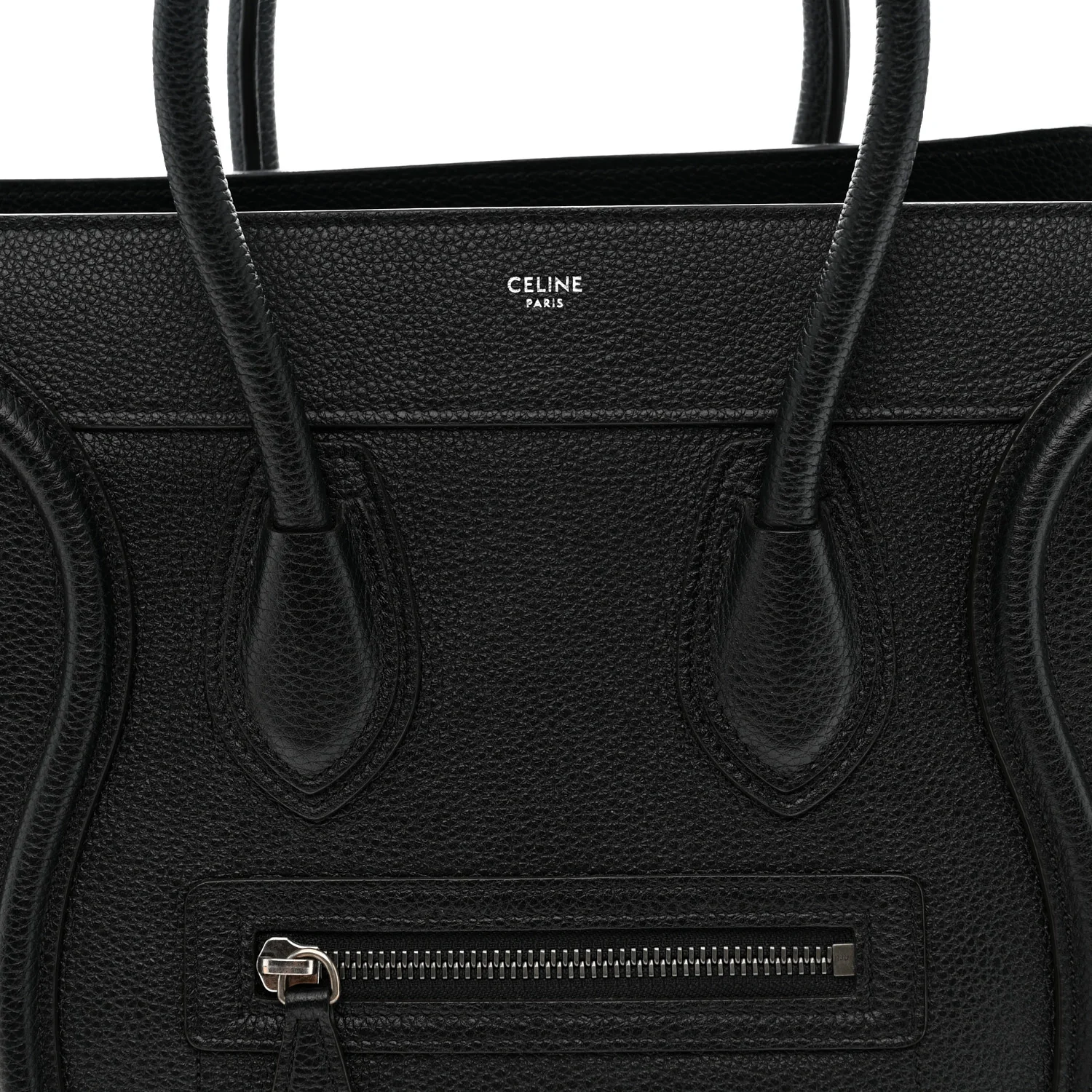 Drummed Calfskin Micro Luggage Black - Image 7