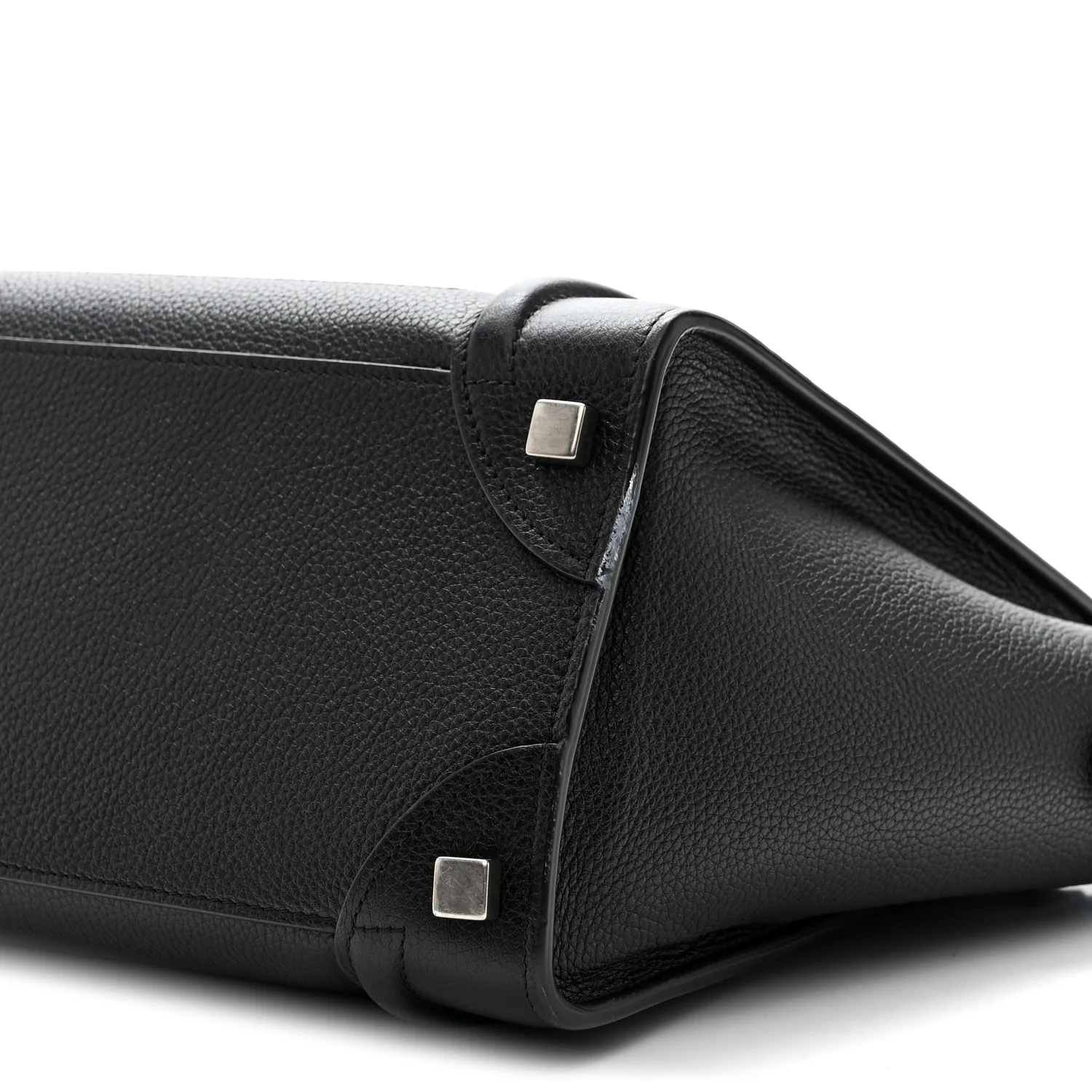 Drummed Calfskin Micro Luggage Black - Image 9