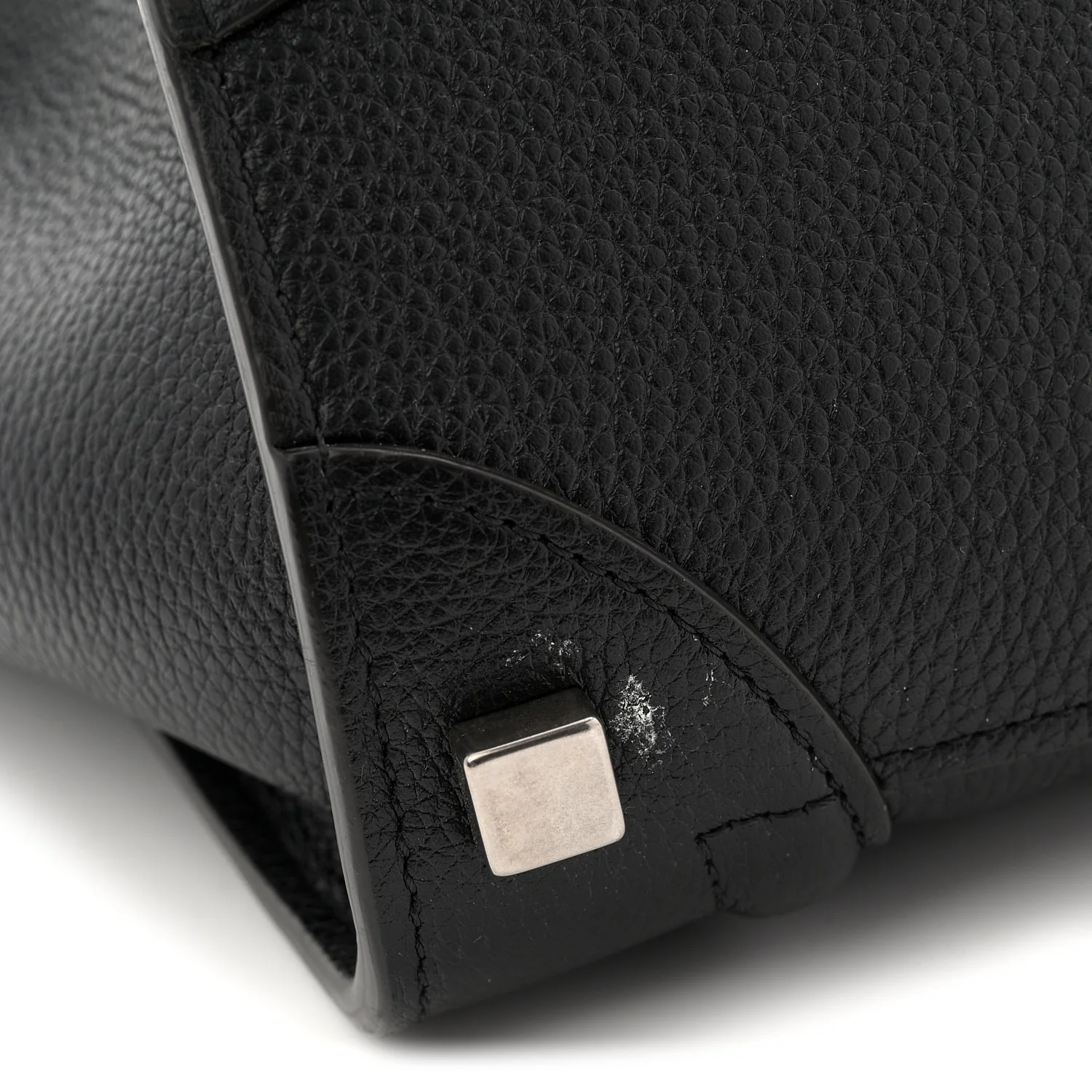Drummed Calfskin Micro Luggage Black - Image 10