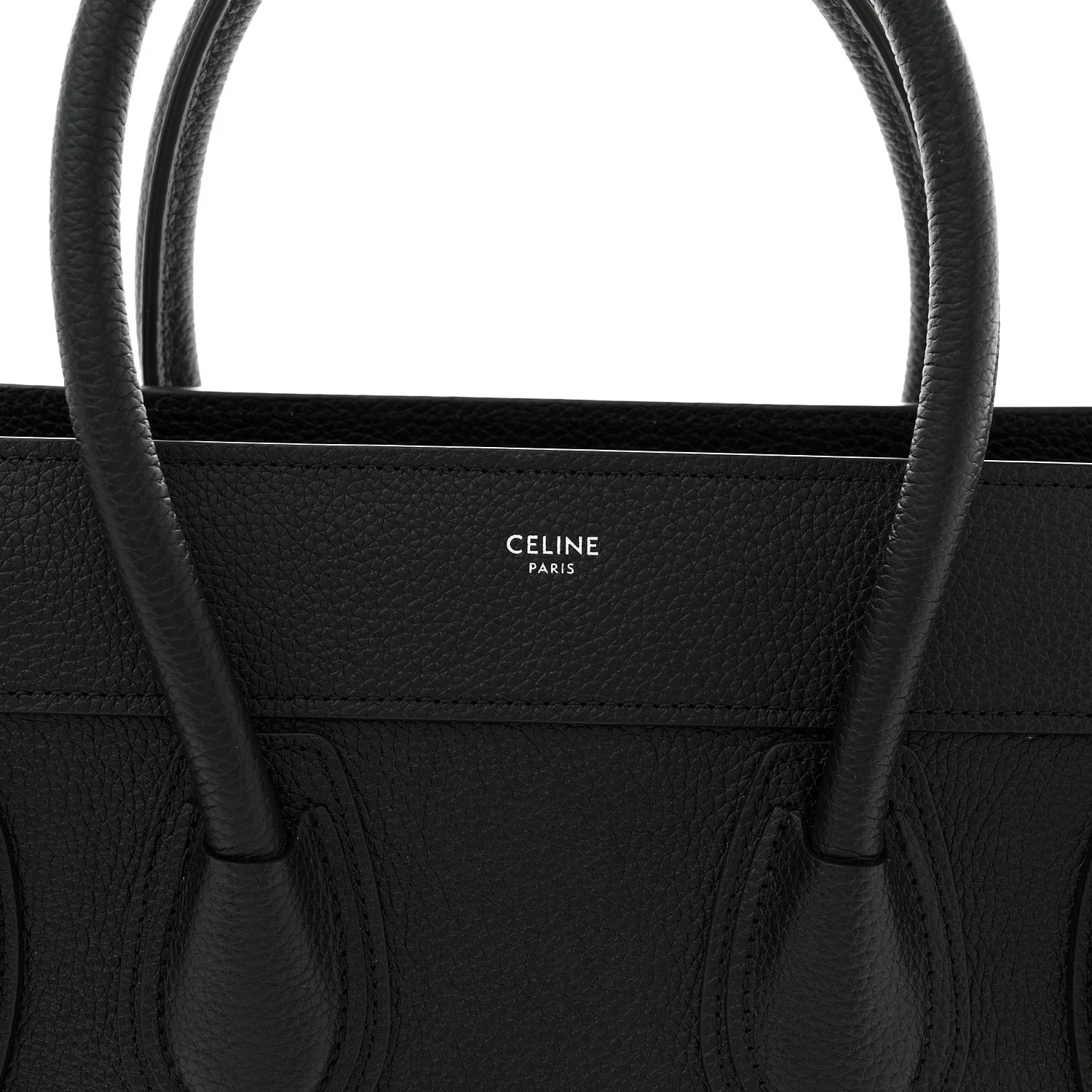 Drummed Calfskin Micro Luggage Black - Image 7