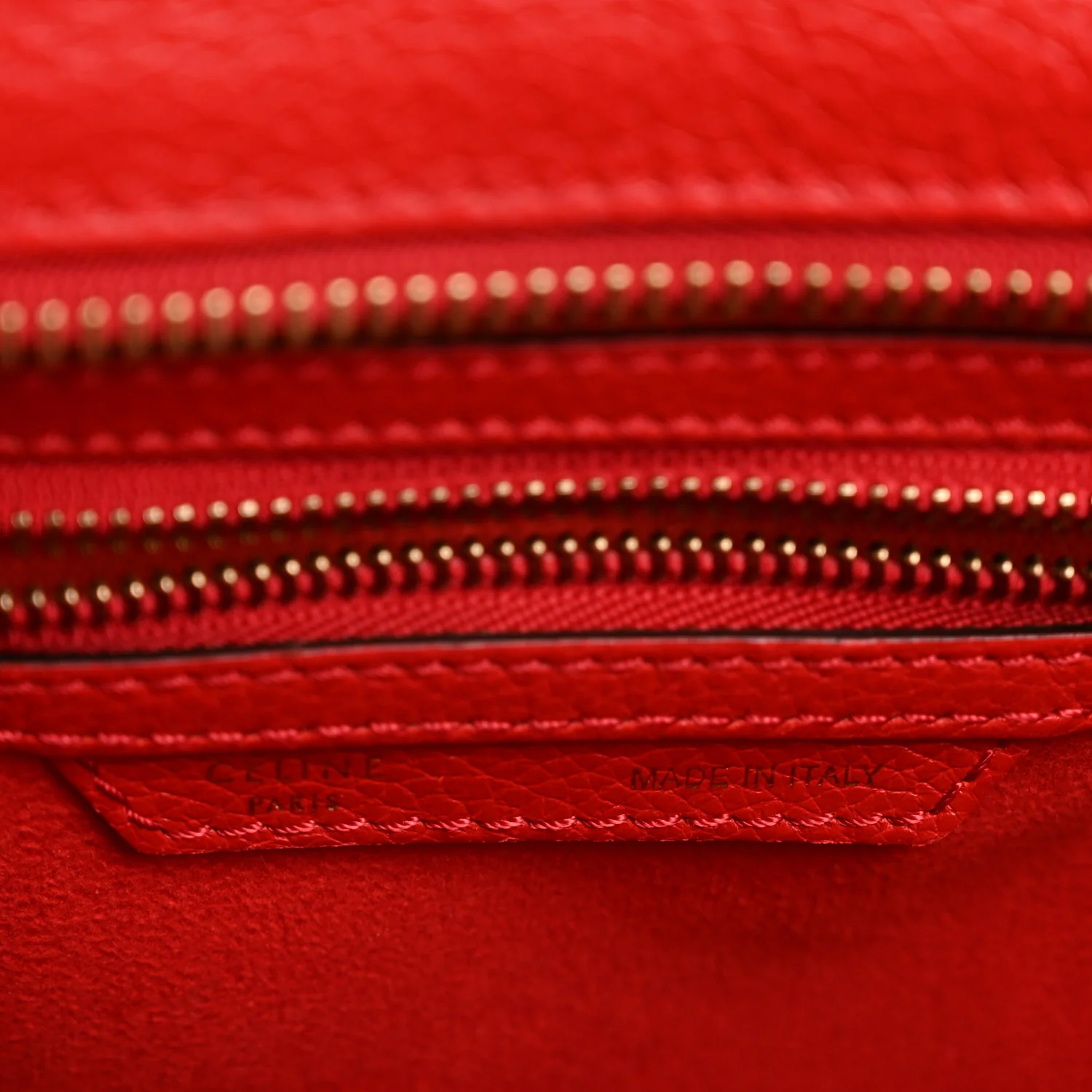 Drummed Calfskin Micro Luggage Red - Image 6