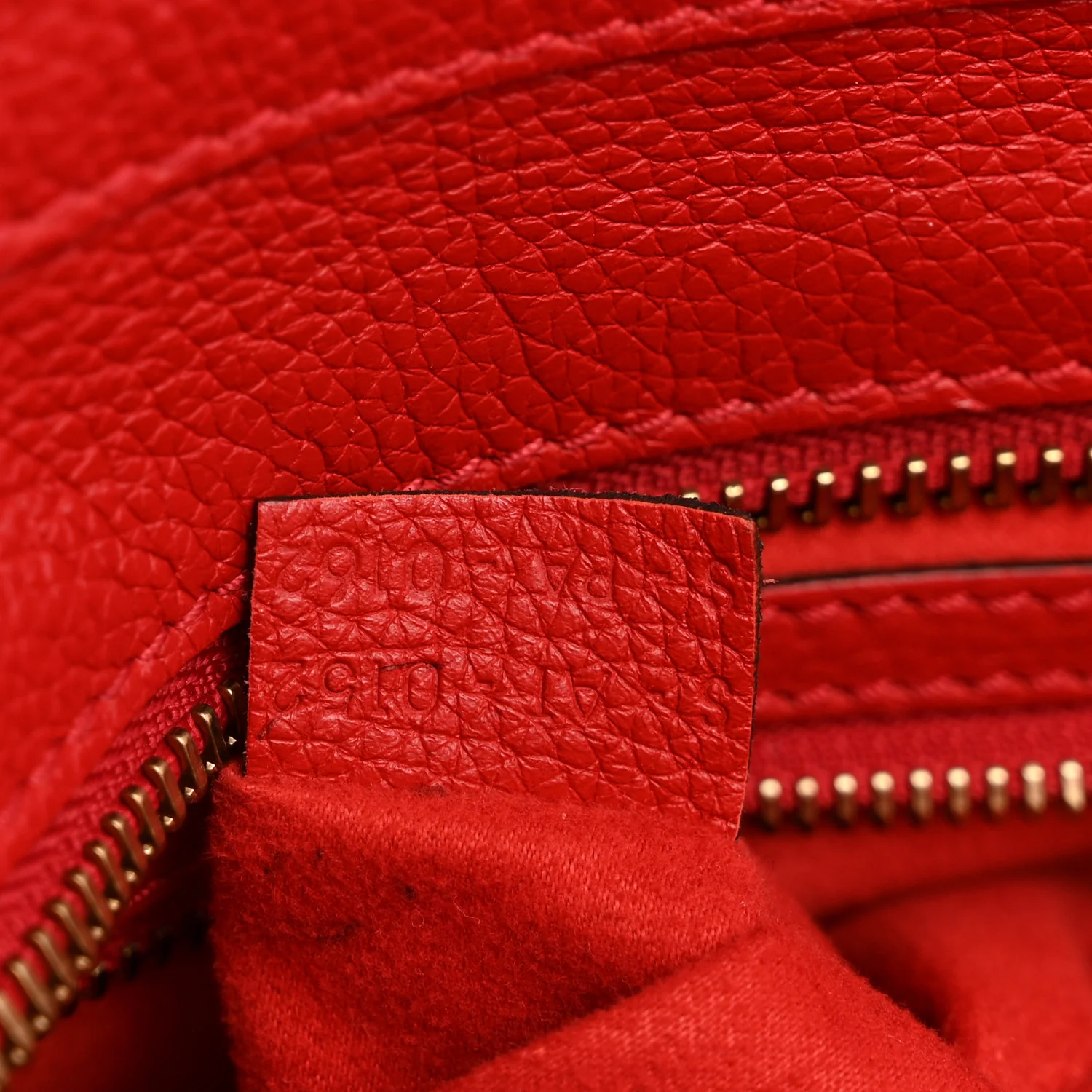 Drummed Calfskin Micro Luggage Red - Image 7