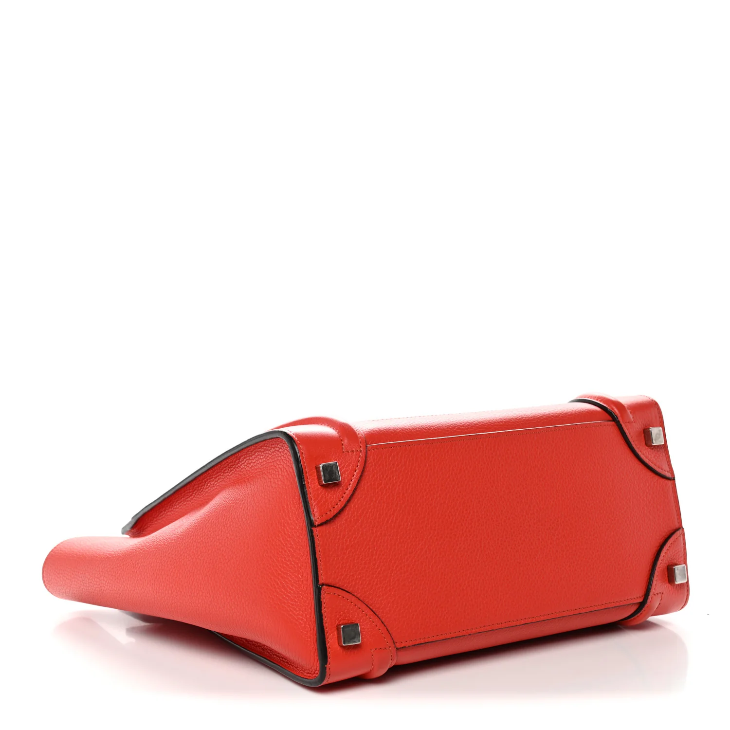 Drummed Calfskin Micro Luggage Vermillion - Image 4