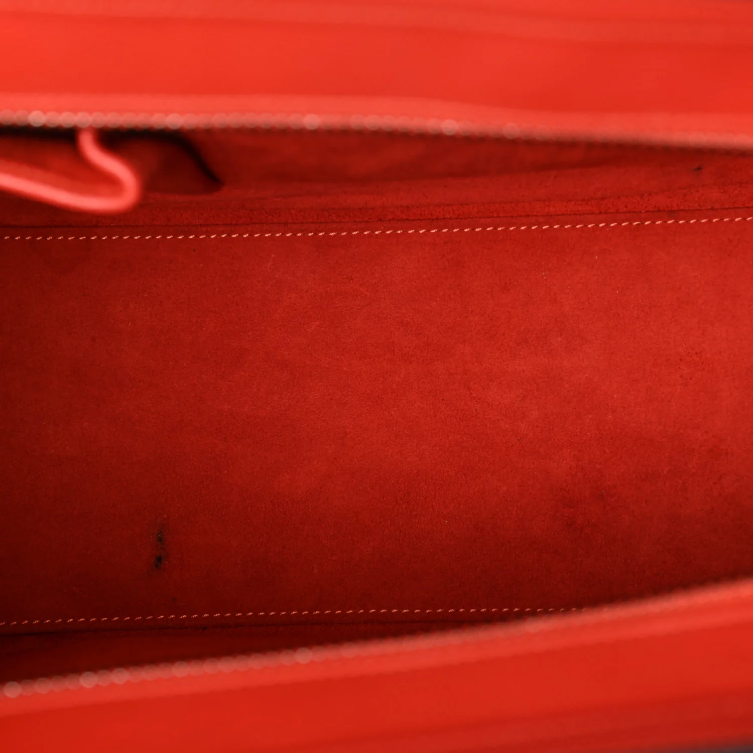 Drummed Calfskin Micro Luggage Vermillion - Image 5