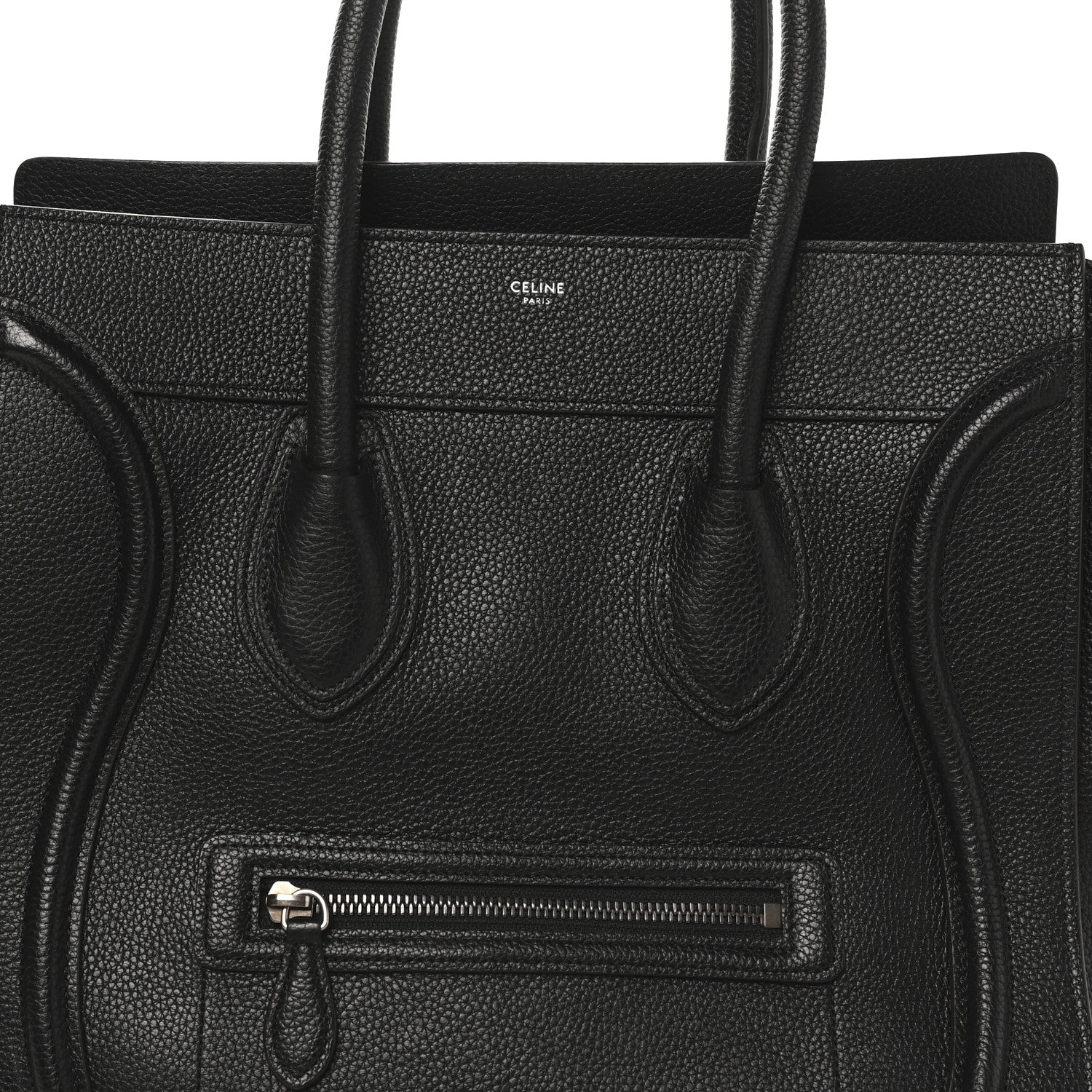 Drummed Calfskin Mini Luggage Black - Image 8