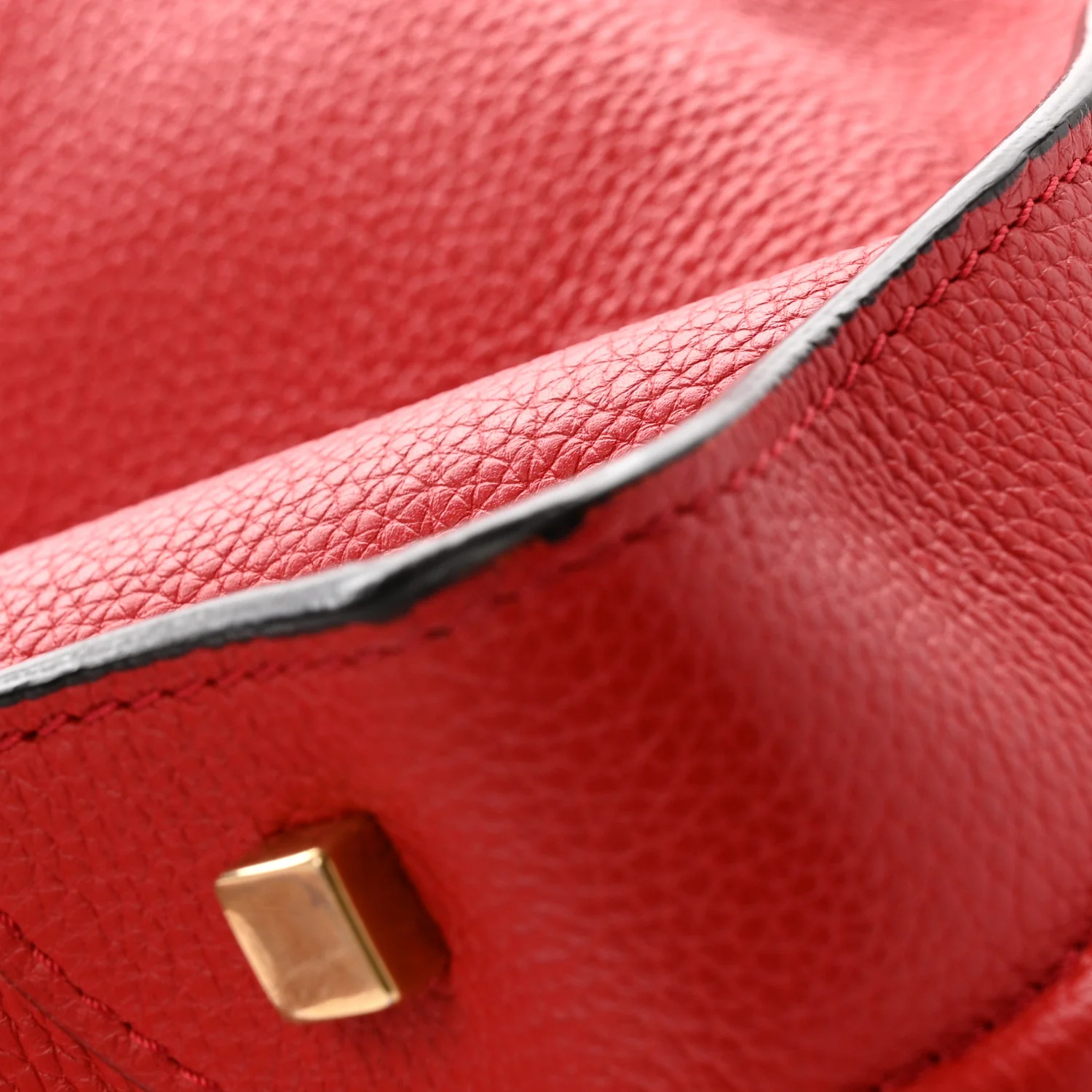 Drummed Calfskin Mini Luggage Coquelicot - Image 11