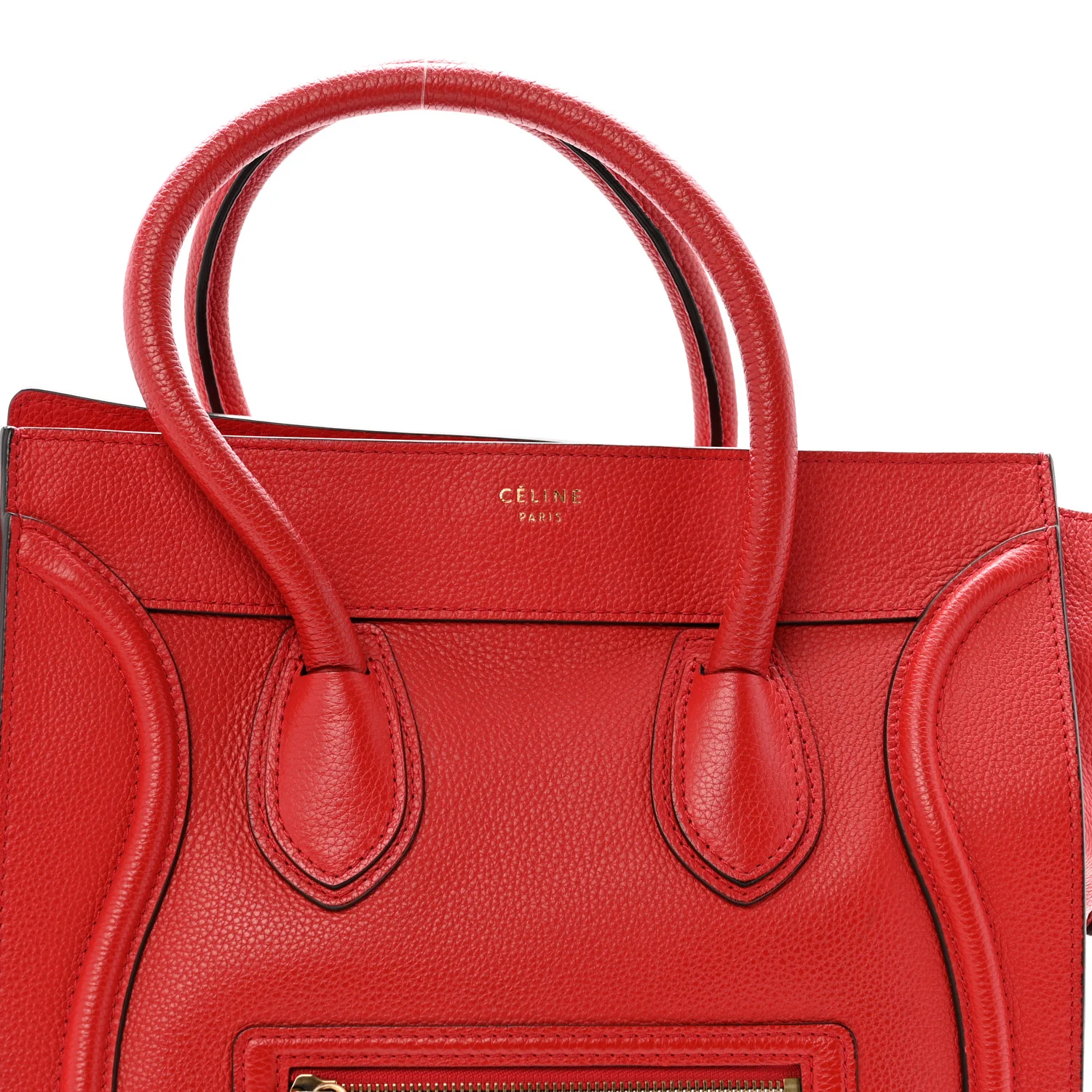 Drummed Calfskin Mini Luggage Coquelicot - Image 7