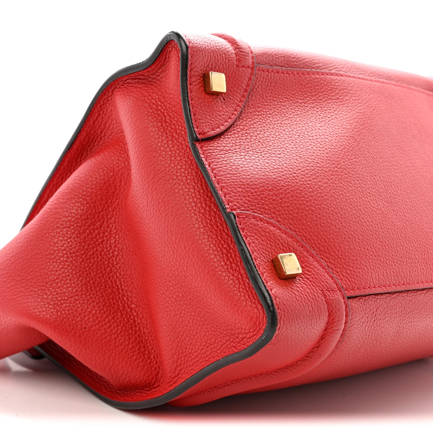 Drummed Calfskin Mini Luggage Coquelicot - Image 8