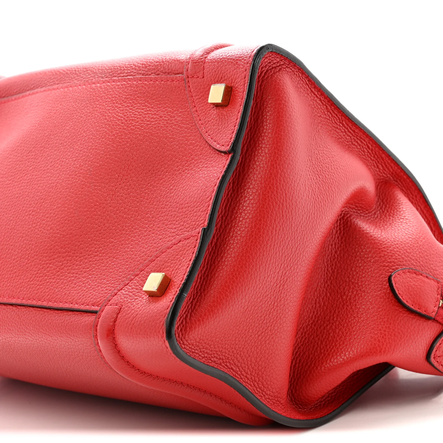 Drummed Calfskin Mini Luggage Coquelicot - Image 9