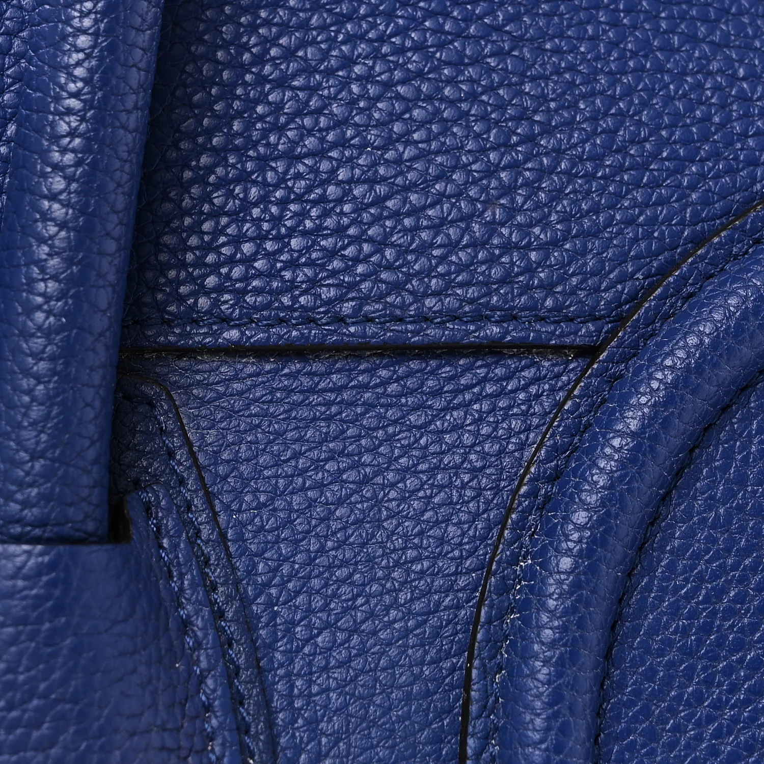 Drummed Calfskin Mini Luggage Indigo - Image 12
