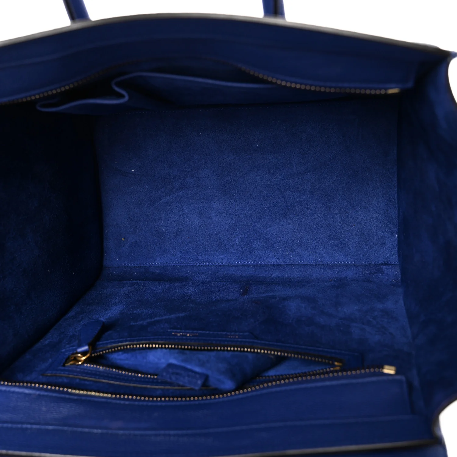 Drummed Calfskin Mini Luggage Indigo - Image 5