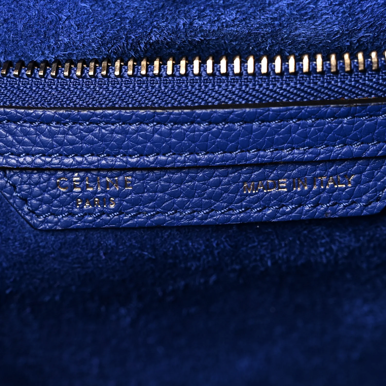 Drummed Calfskin Mini Luggage Indigo - Image 6
