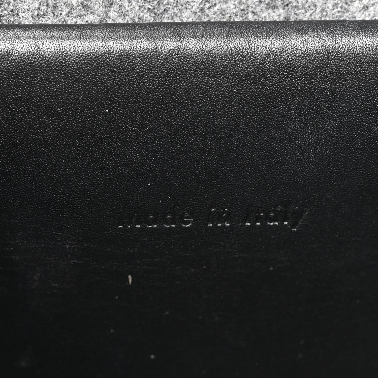 Felt Smooth Calfskin Mini Belt Bag Grey Black - Image 6