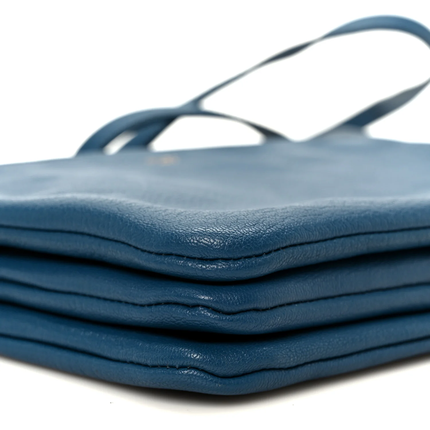 Goatskin Small Trio Crossbody Bag Blue - Image 10