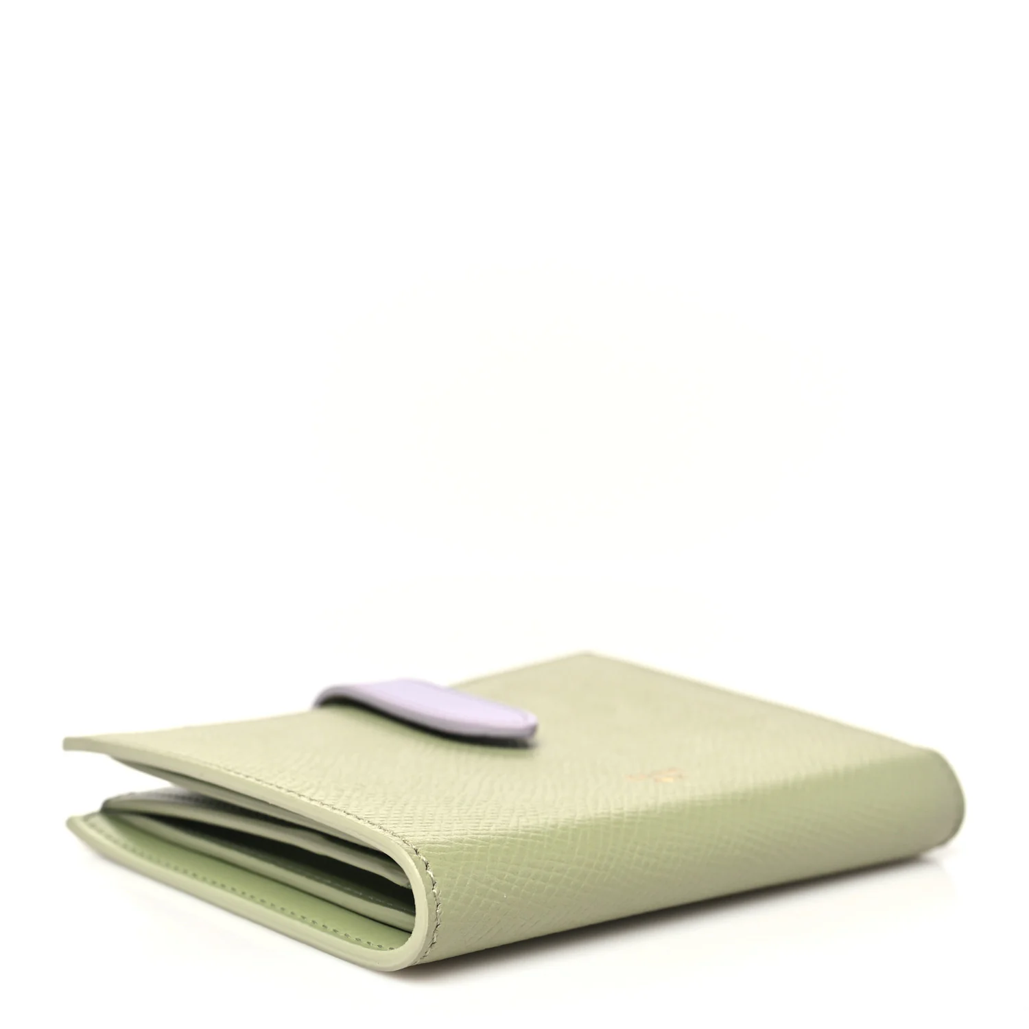 Grained Calfskin Medium Multifunction Strap Wallet Sage Lilas - Image 4