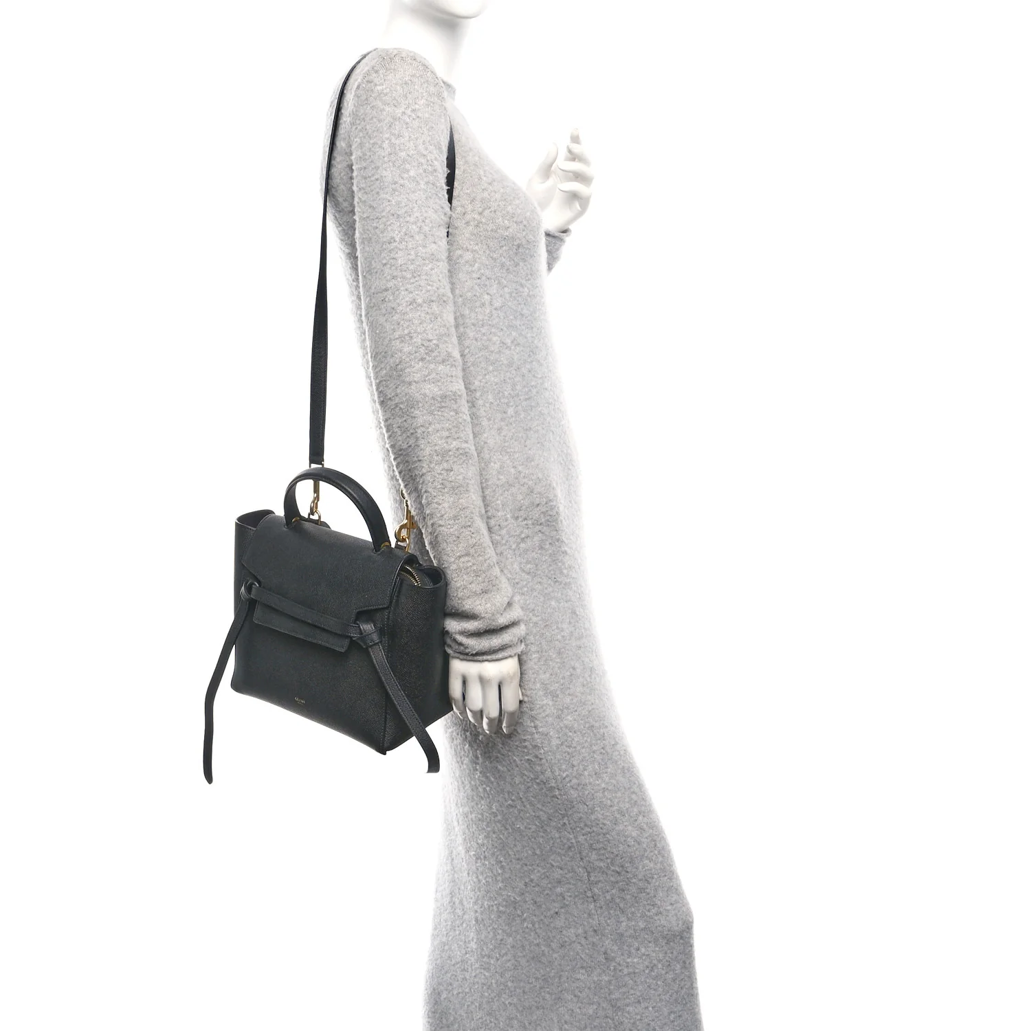 Grained Calfskin Micro Belt Bag Black - Image 2