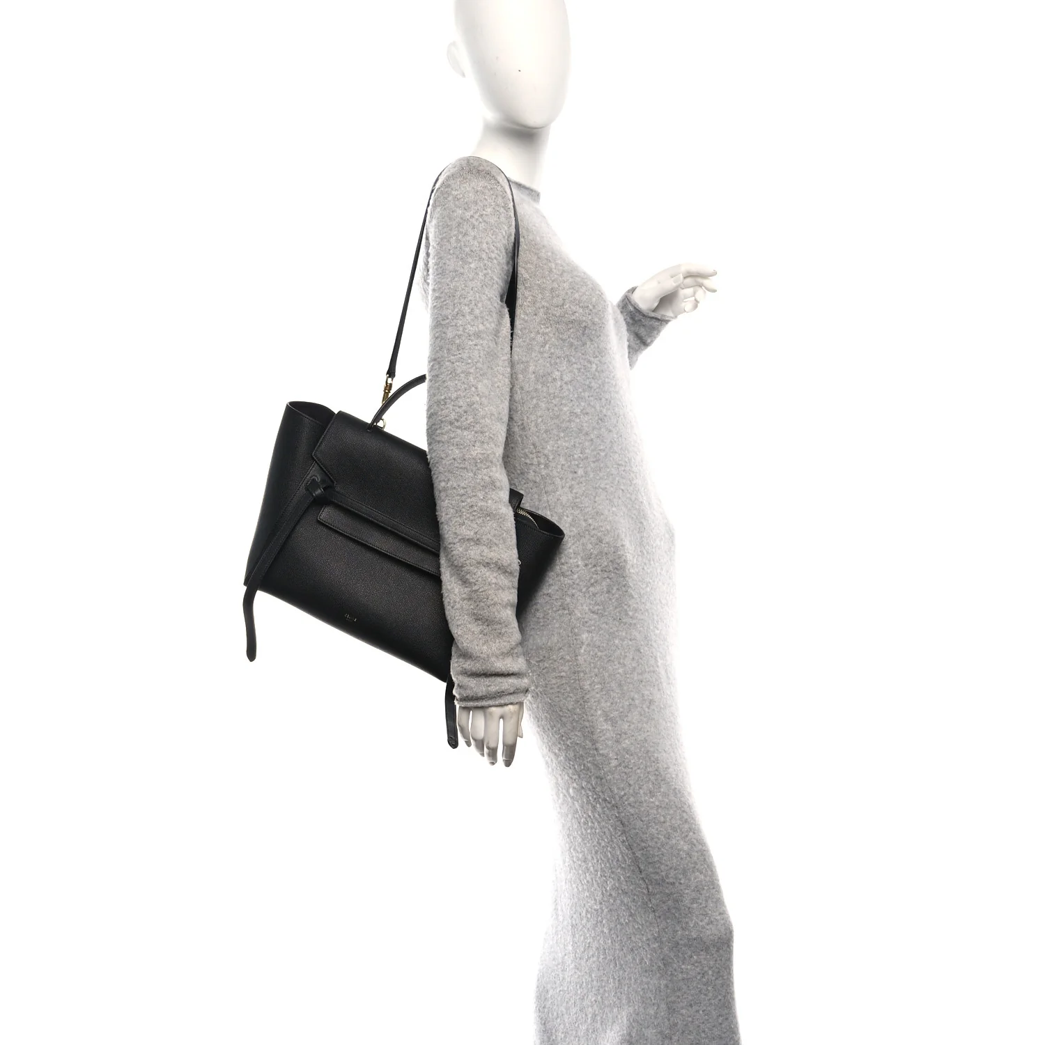 Grained Calfskin Mini Belt Bag Black - Image 2