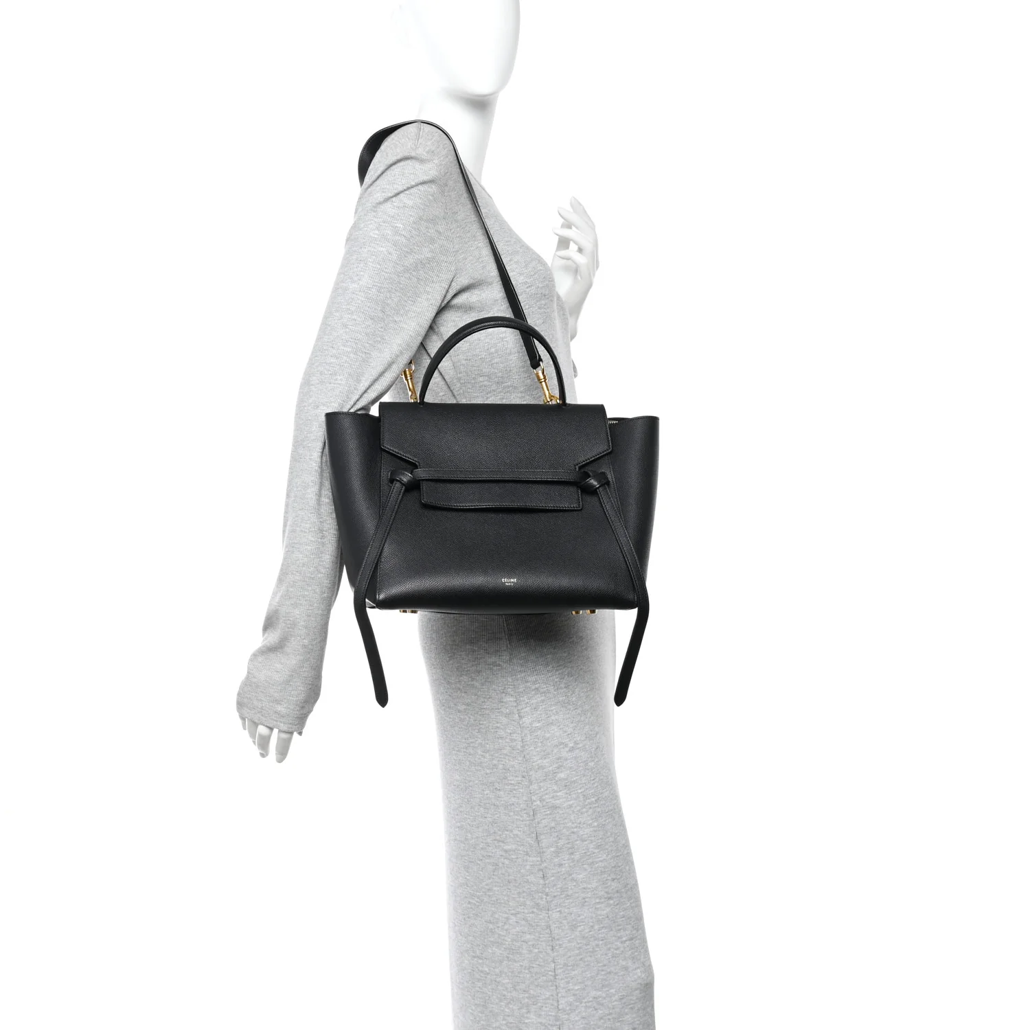 Grained Calfskin Mini Belt Bag Black - Image 2