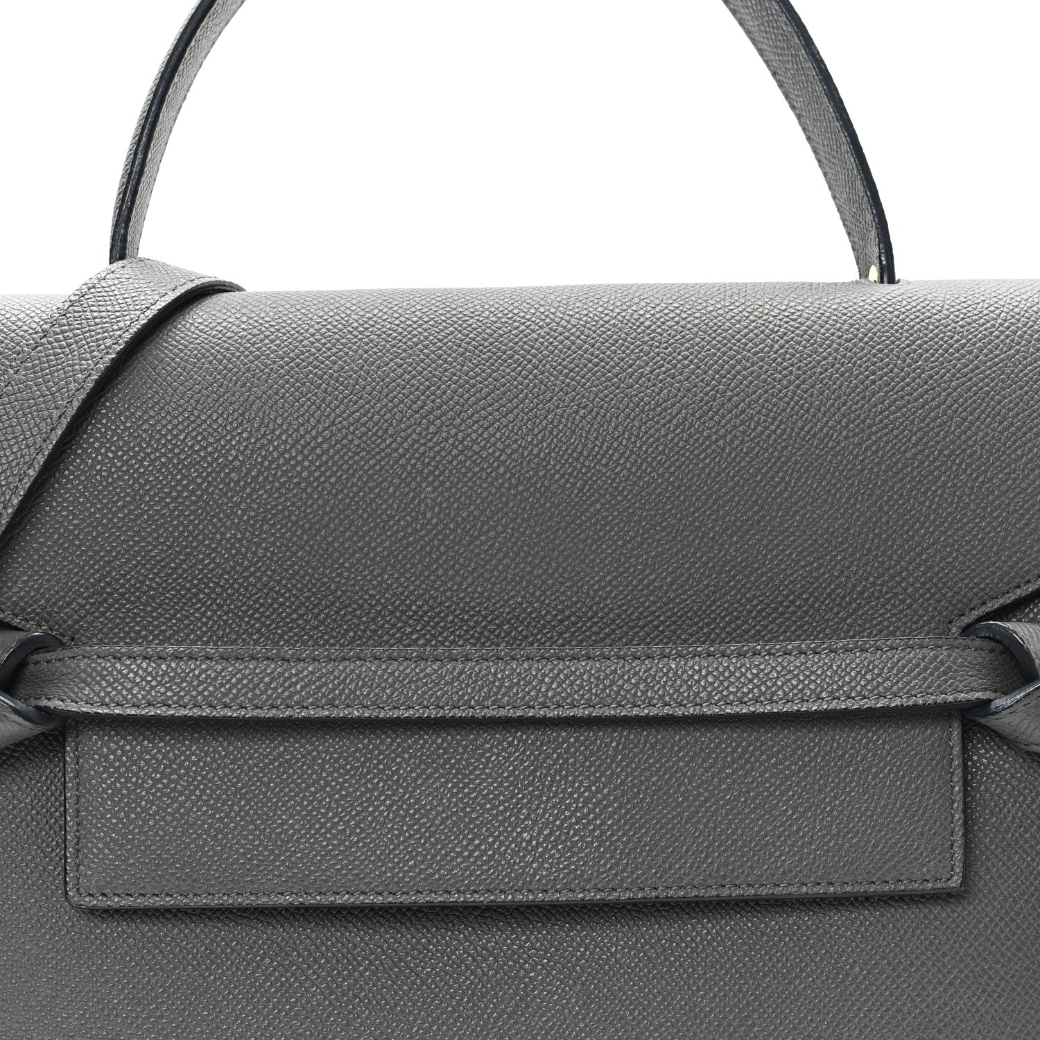 Grained Calfskin Mini Belt Bag Grey - Image 7