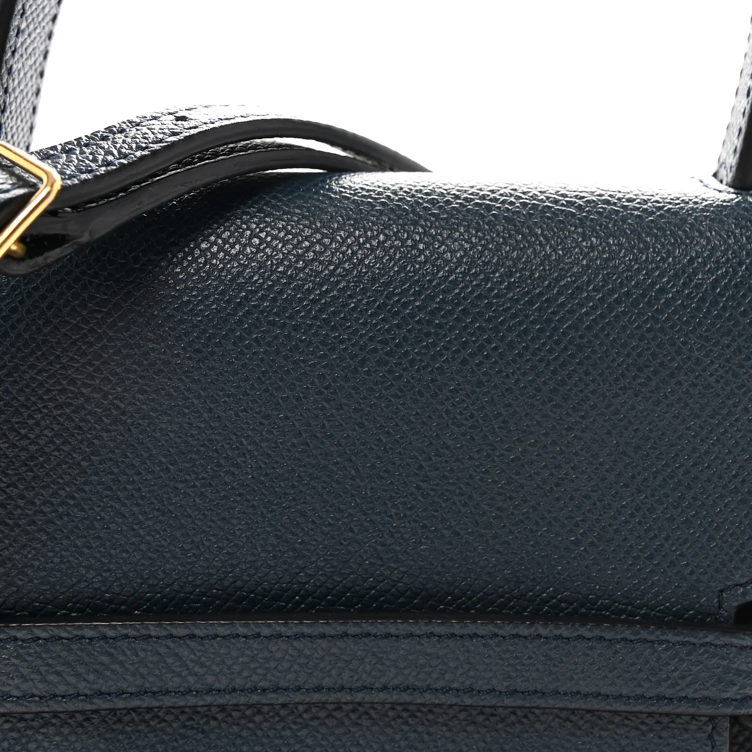 Grained Calfskin Nano Belt Bag Abyss Blue - Image 8