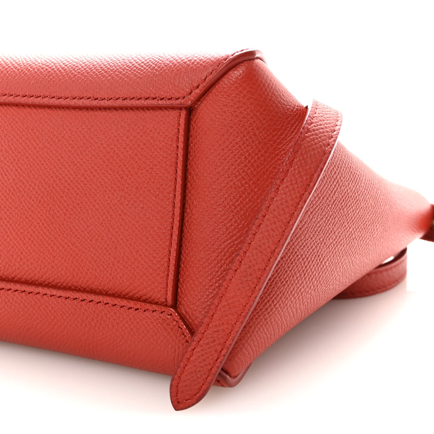 Grained Calfskin Nano Belt Bag Coral - Image 10