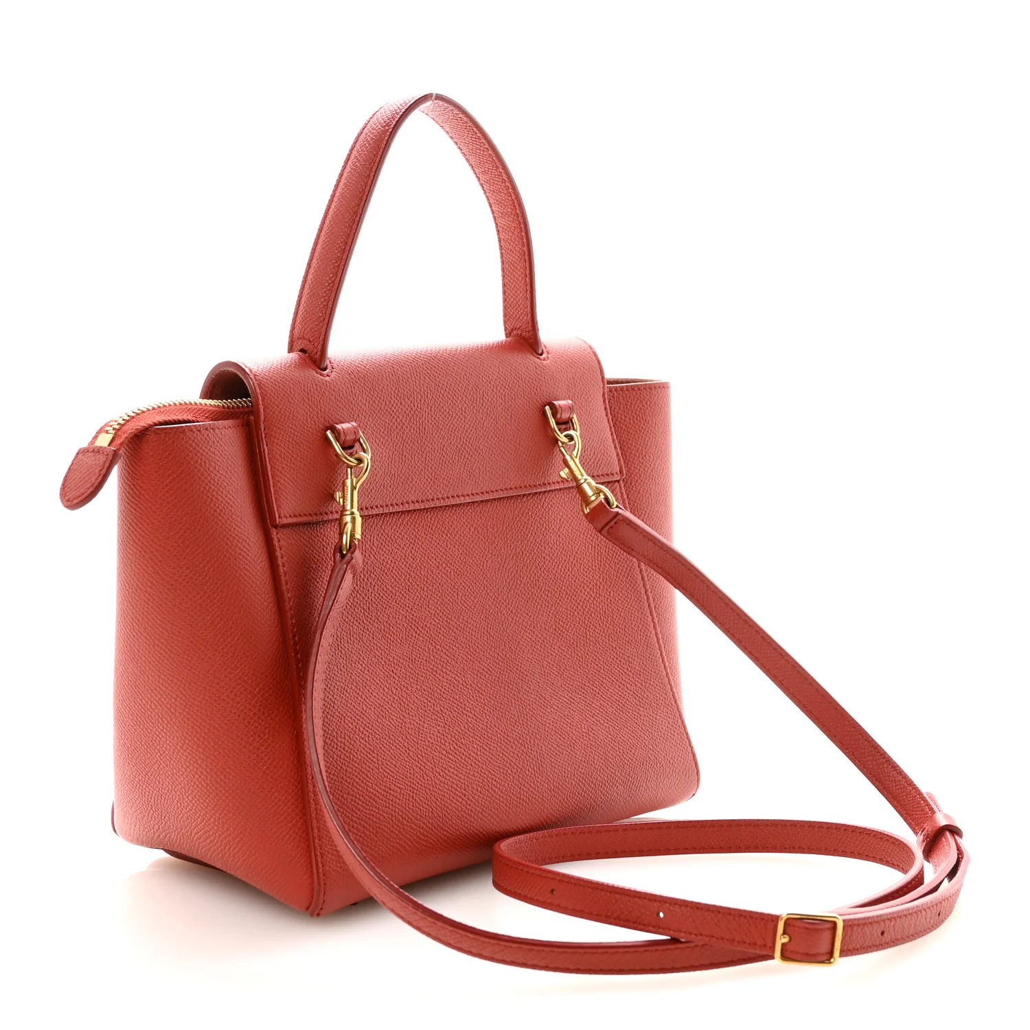 Grained Calfskin Nano Belt Bag Coral - Image 3