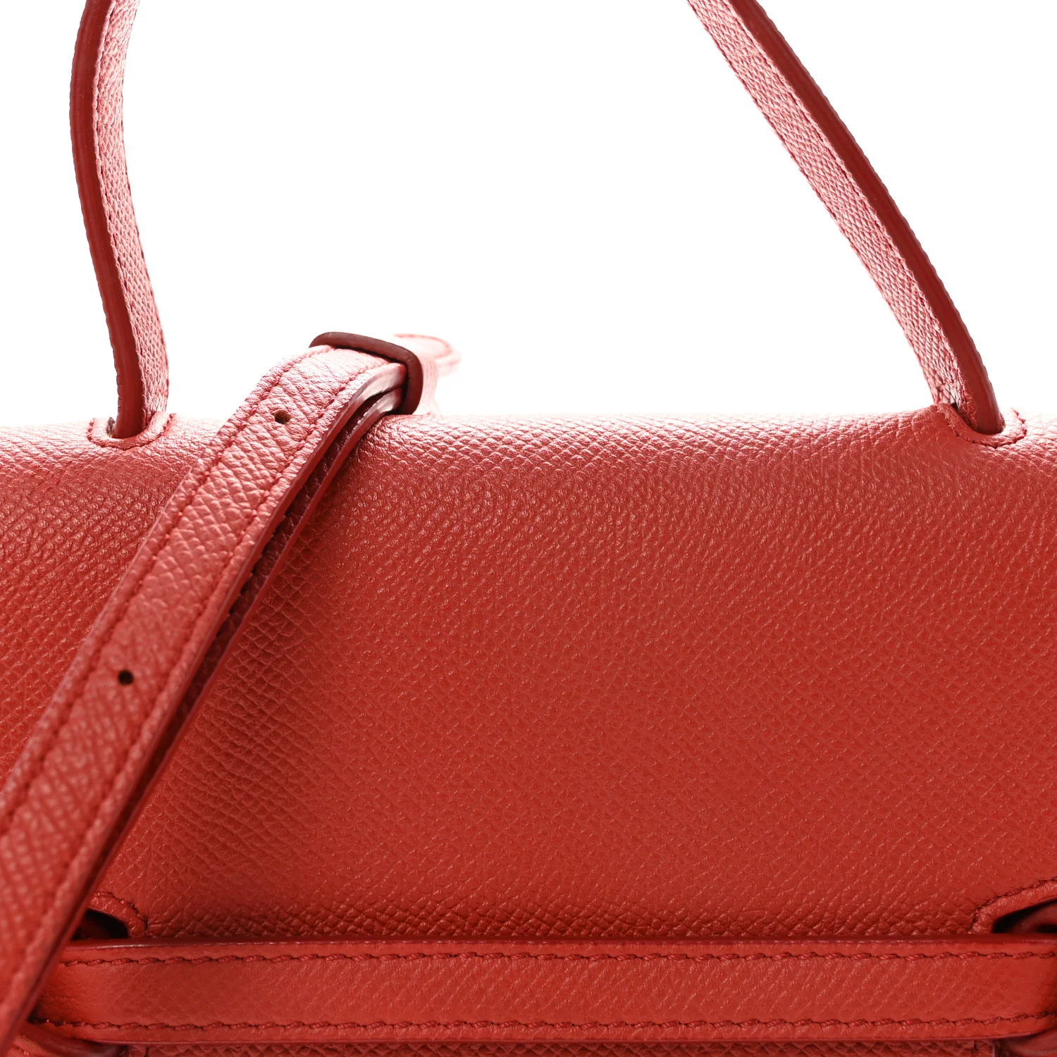 Grained Calfskin Nano Belt Bag Coral - Image 8