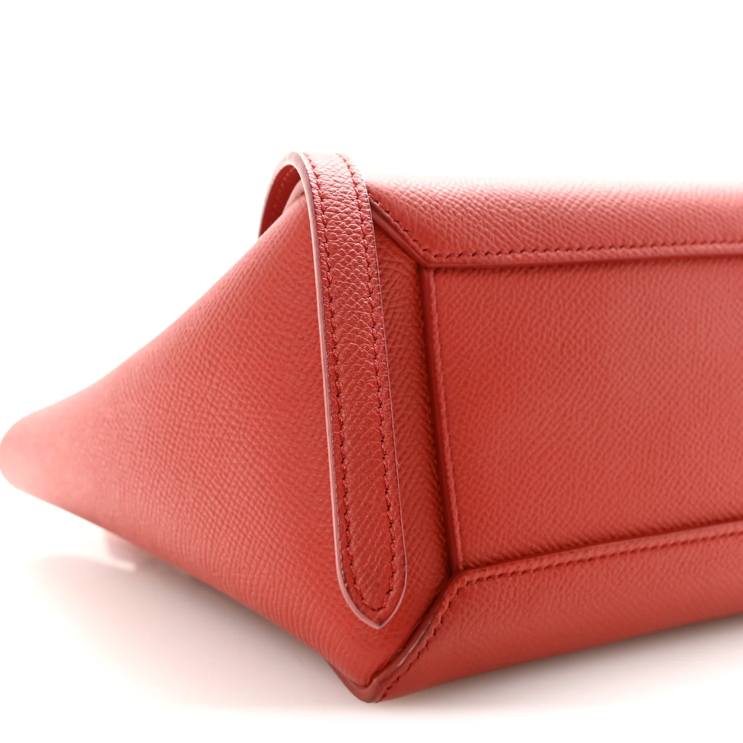 Grained Calfskin Nano Belt Bag Coral - Image 9