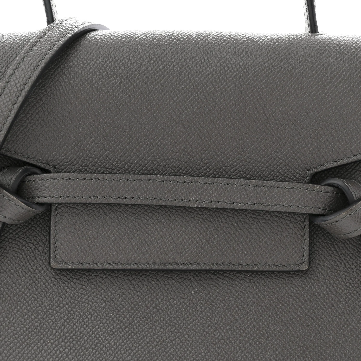 Grained Calfskin Nano Belt Bag Grey - Image 7