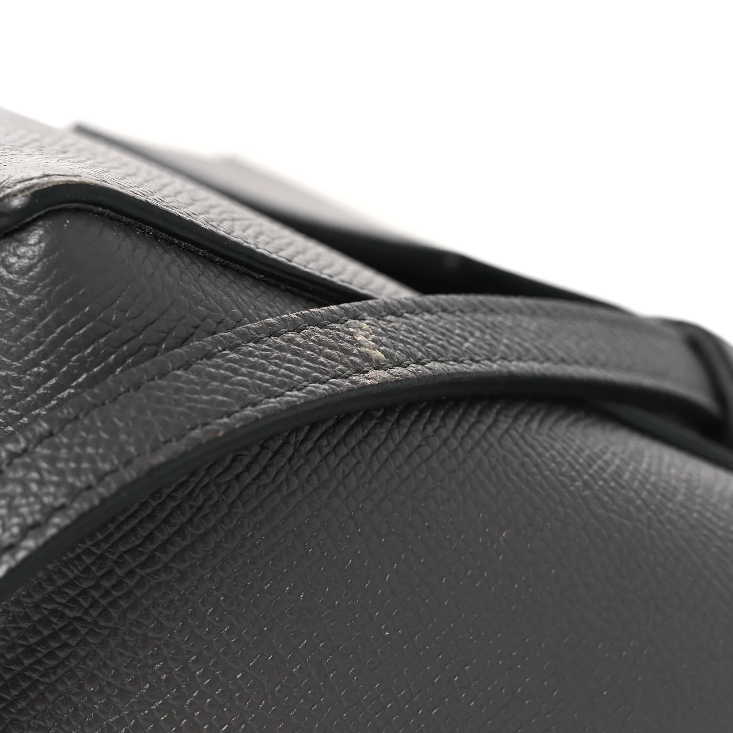 Grained Calfskin Nano Belt Bag Grey - Image 10