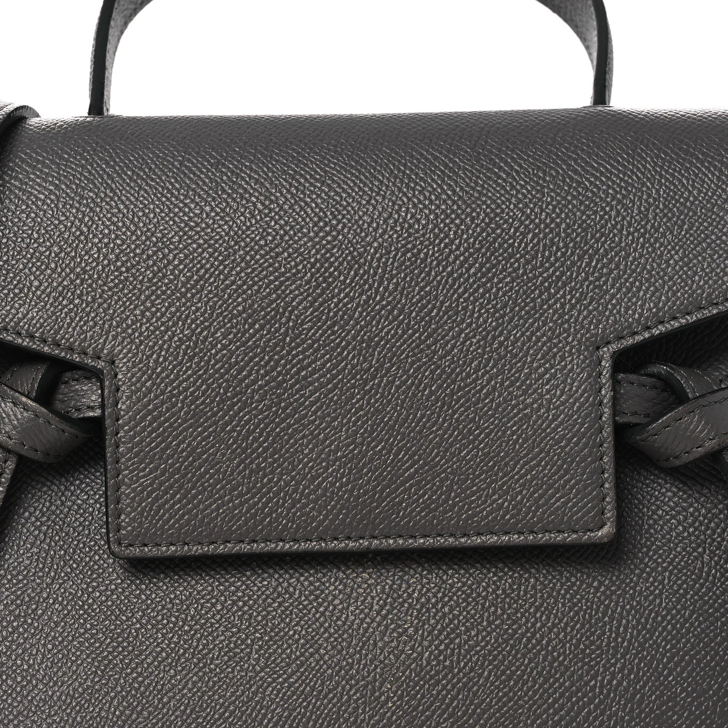Grained Calfskin Nano Belt Bag Grey - Image 7