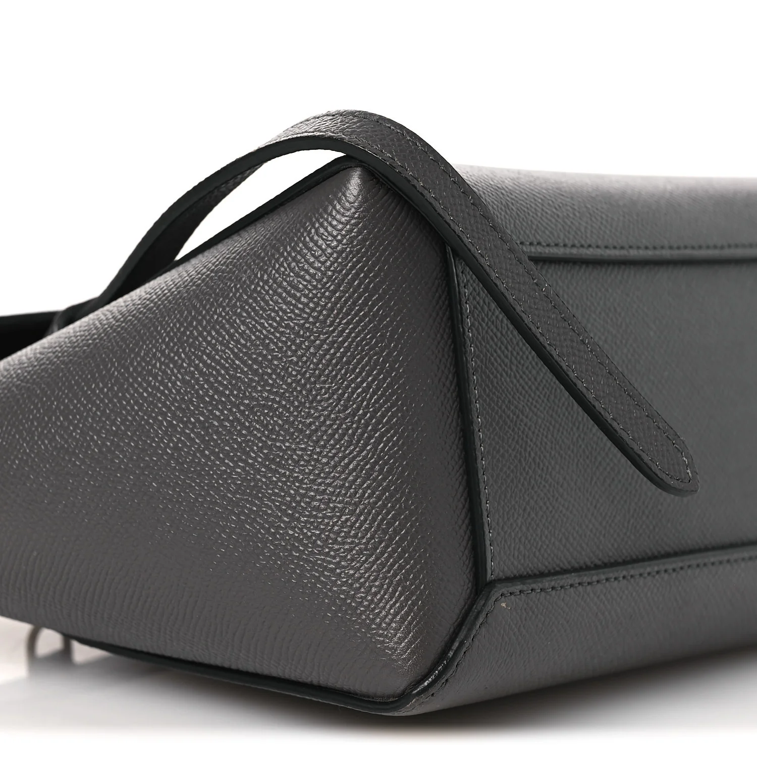 Grained Calfskin Nano Belt Bag Grey - Image 8