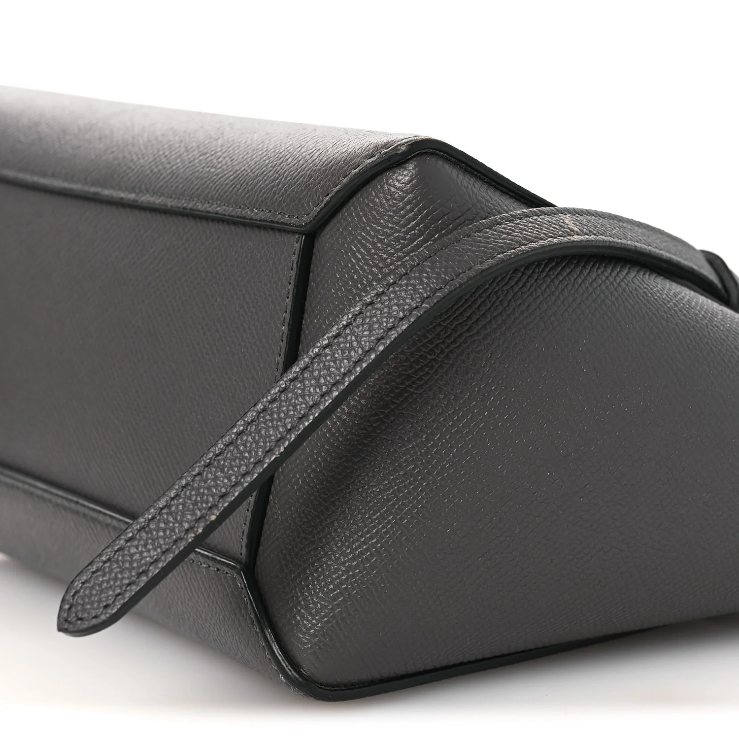 Grained Calfskin Nano Belt Bag Grey - Image 9