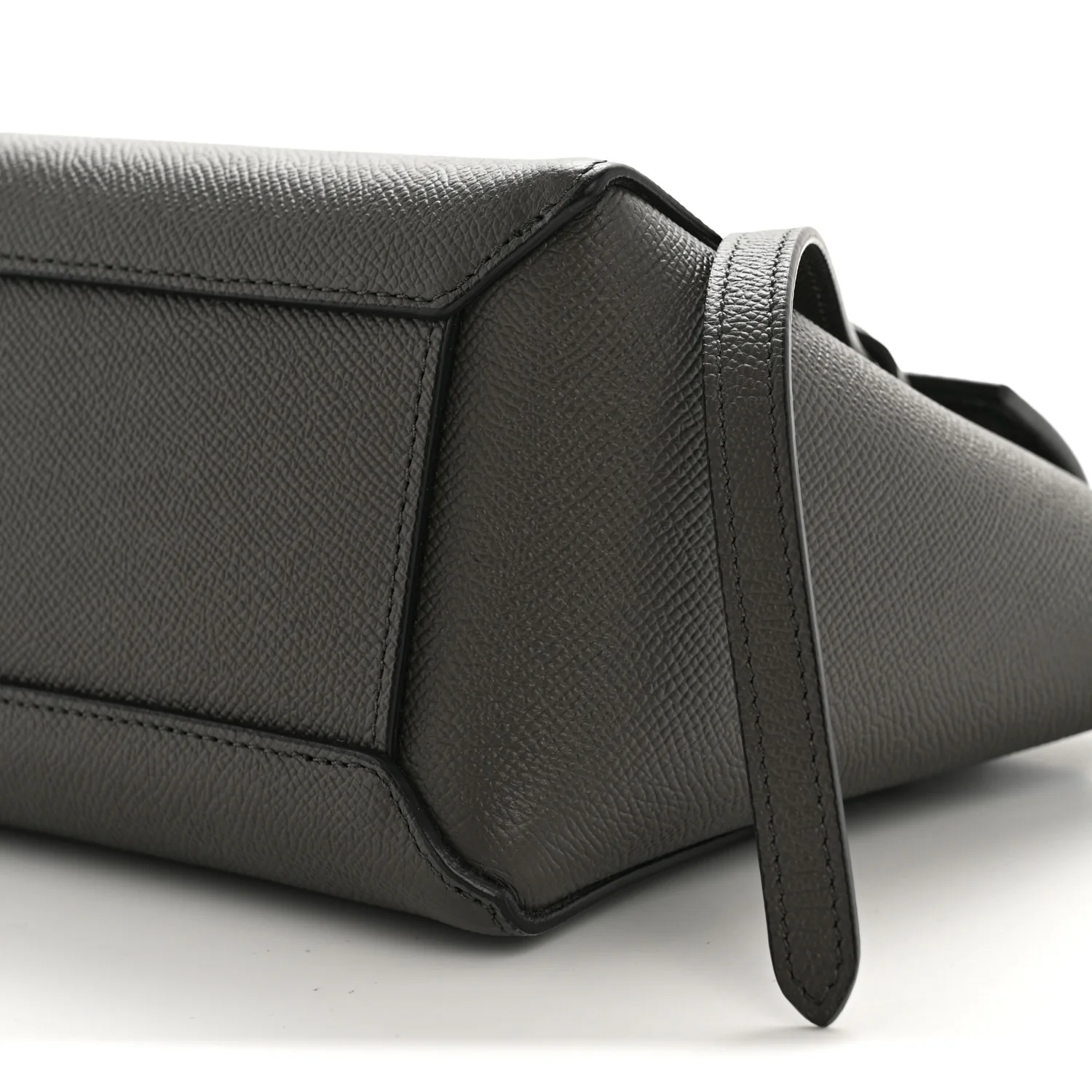 Grained Calfskin Nano Belt Bag Grey - Image 11