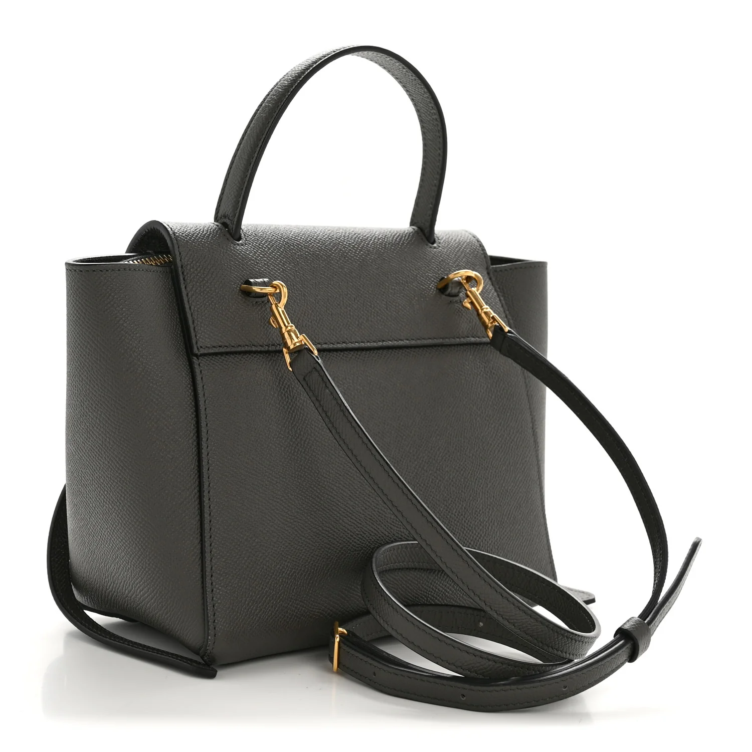 Grained Calfskin Nano Belt Bag Grey - Image 3