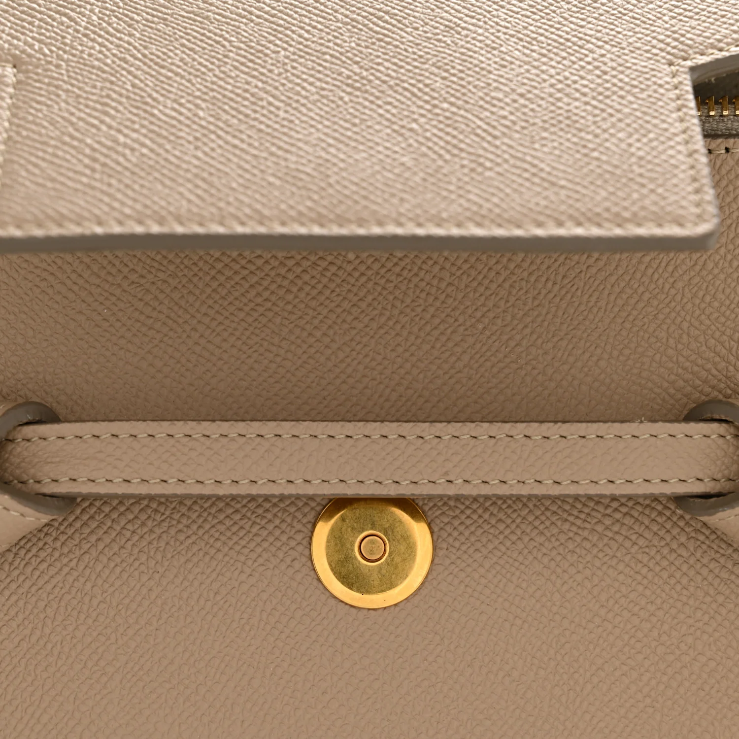 Grained Calfskin Nano Belt Bag Light Taupe - Image 12