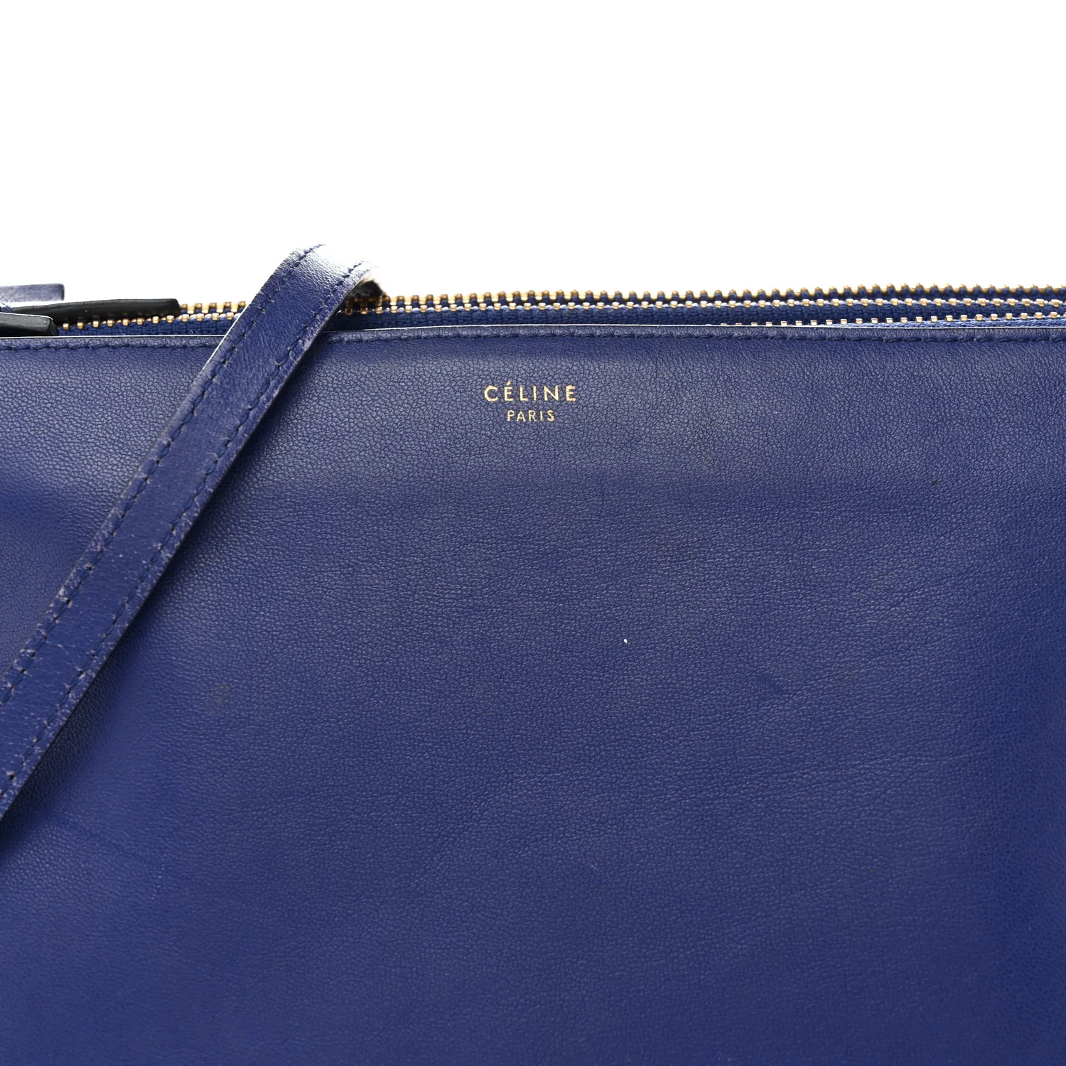 Lambskin Large Trio Crossbody Bag Indigo - Image 10