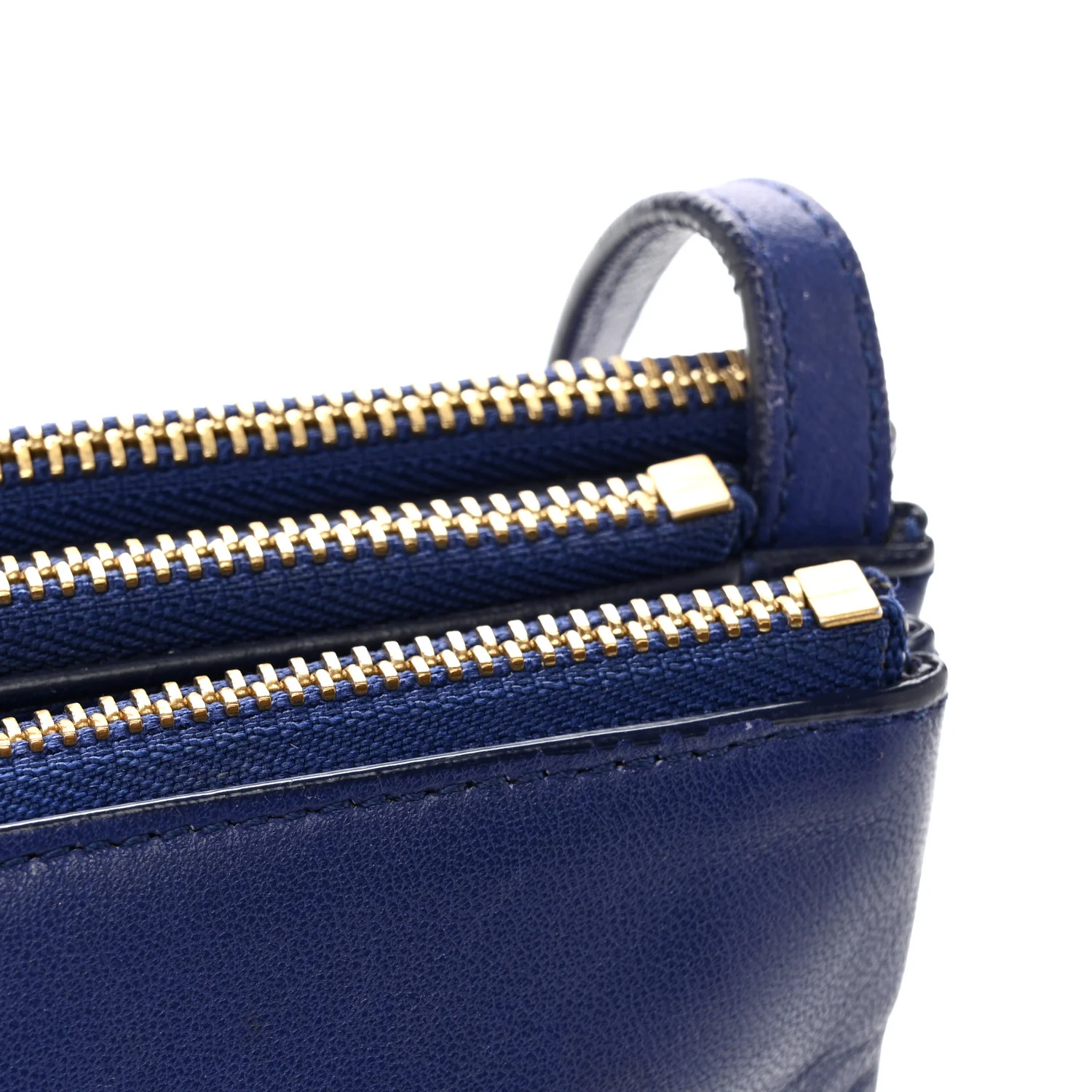 Lambskin Large Trio Crossbody Bag Indigo - Image 16