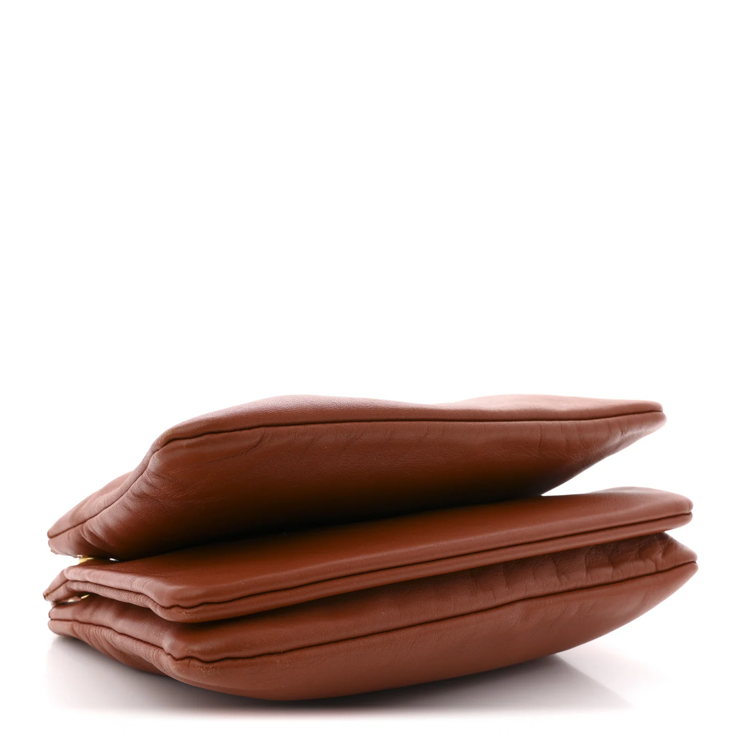 Lambskin Large Trio Crossbody Bag Tan - Image 4