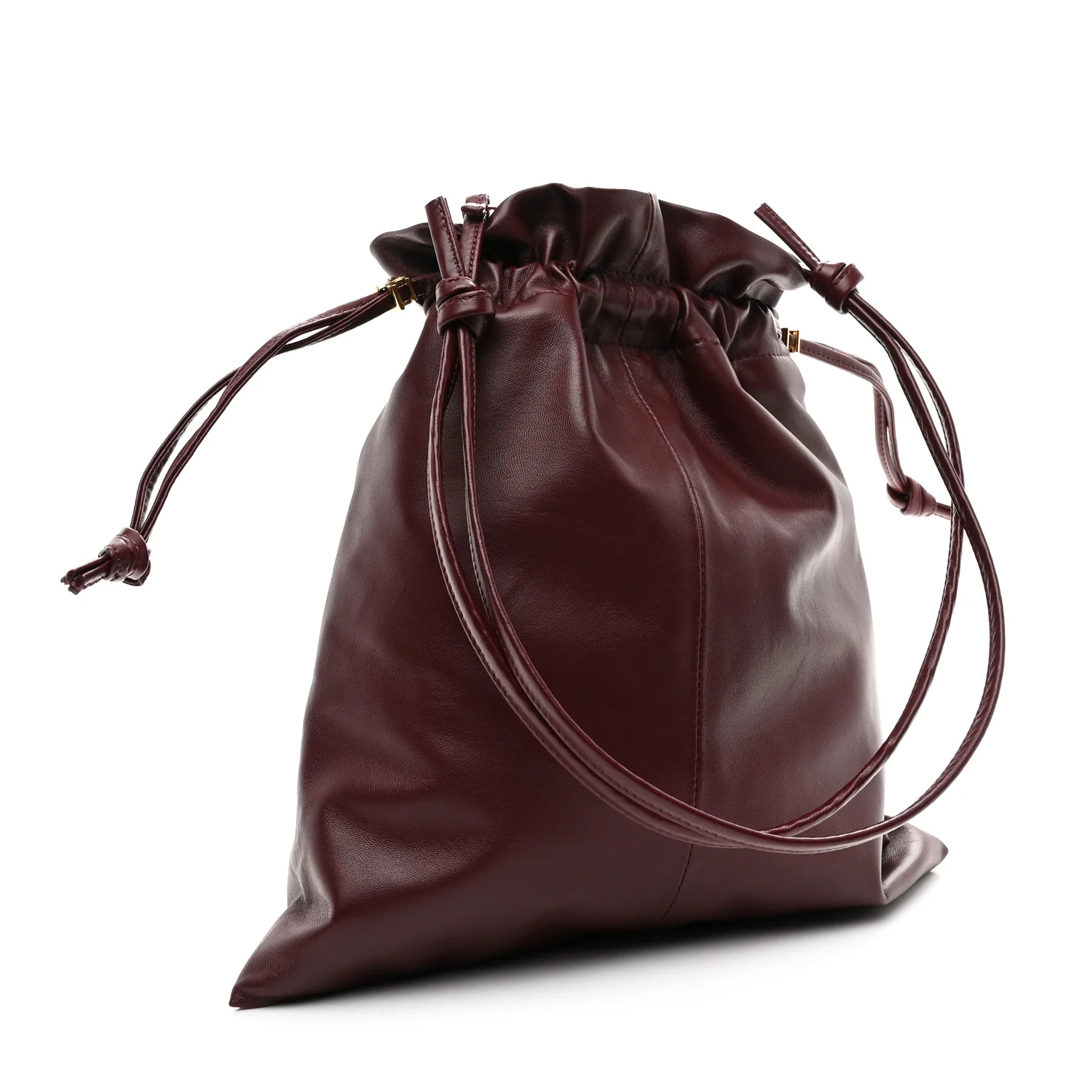 Lambskin small Crystal Pouch Crossbody Bag Syrah - Image 3