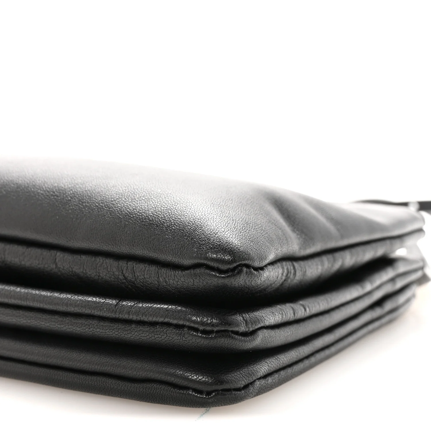 Lambskin Small Trio Crossbody Bag Black - Image 9