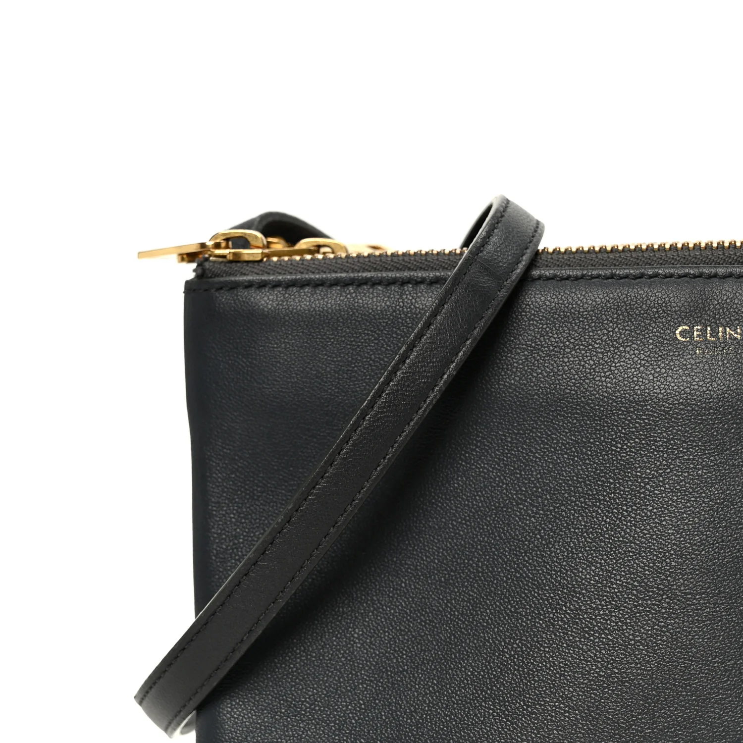 Lambskin Small Trio Crossbody Bag Medium Grey - Image 10