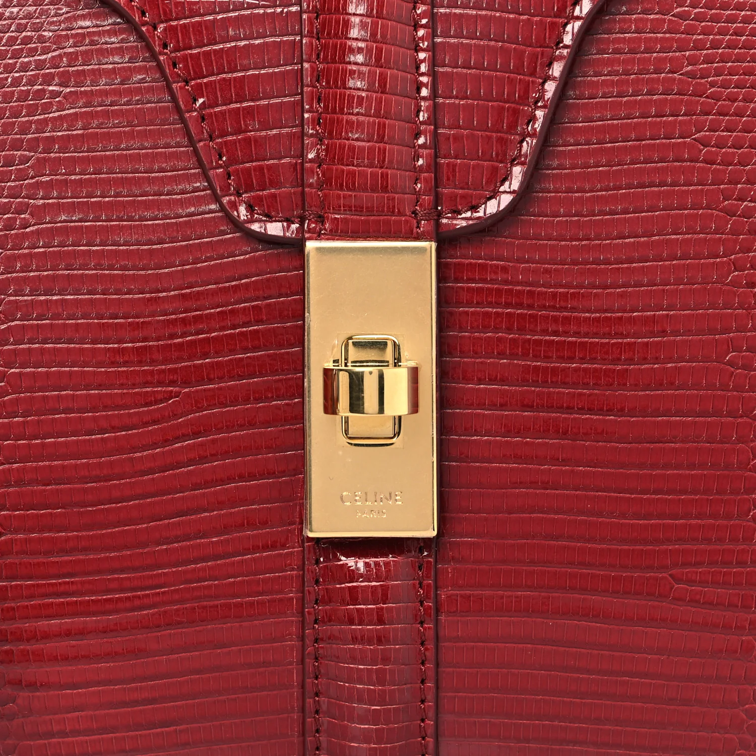 Lizard Small 16 Top Handle Bag Red - Image 7