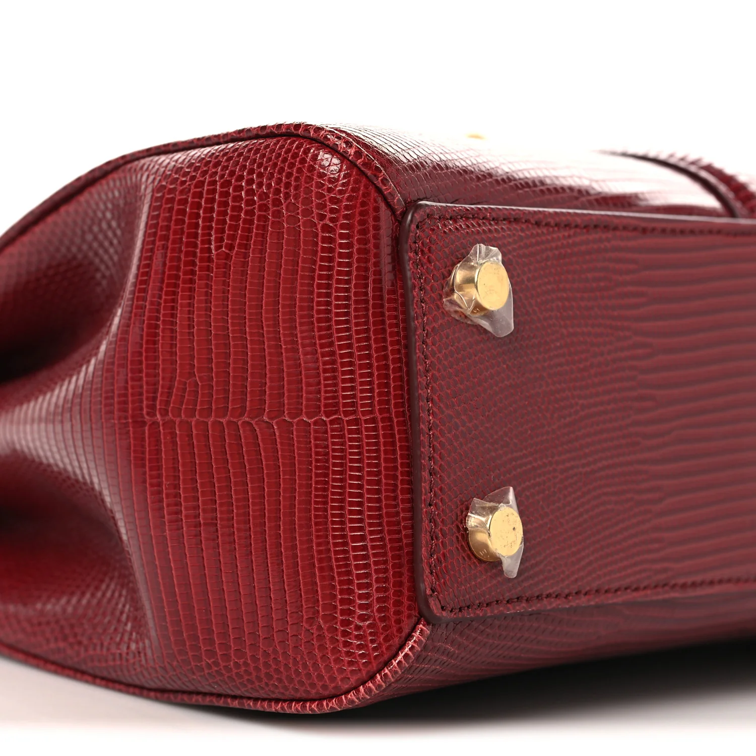 Lizard Small 16 Top Handle Bag Red - Image 8