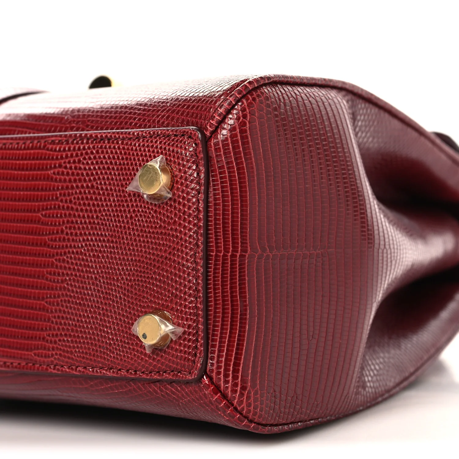 Lizard Small 16 Top Handle Bag Red - Image 9